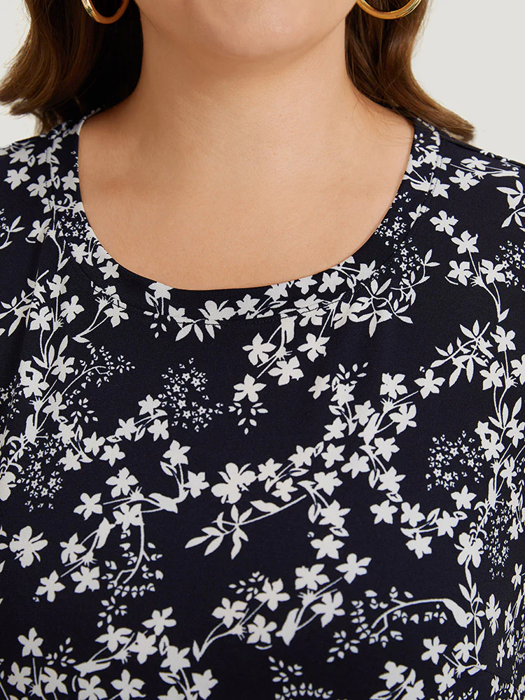 Ditsy Floral Pocket Crew Neck Tank Dress - Image 7
