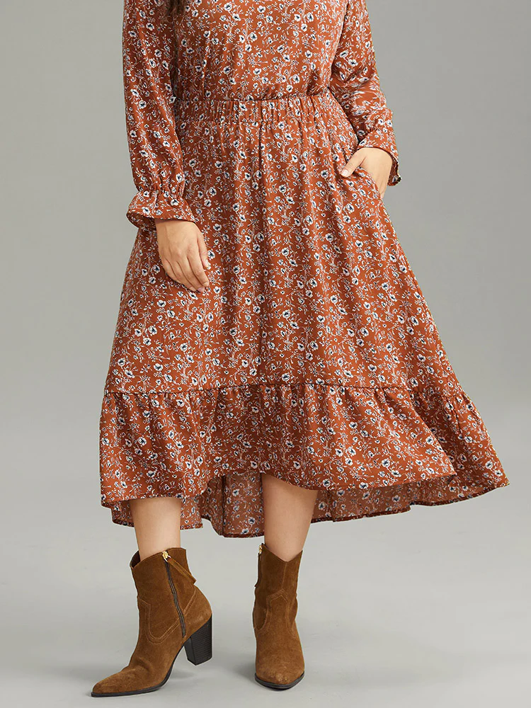Ditsy Floral Pocket Elastic Waist Skirt - Image 5