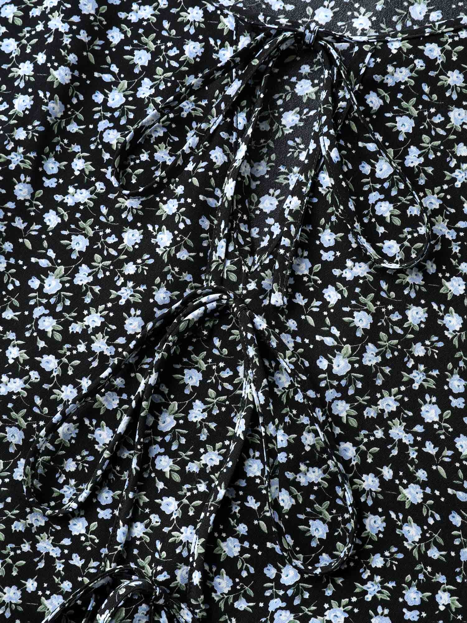 Ditsy Floral Print Bow-Tie Blouse - Image 6