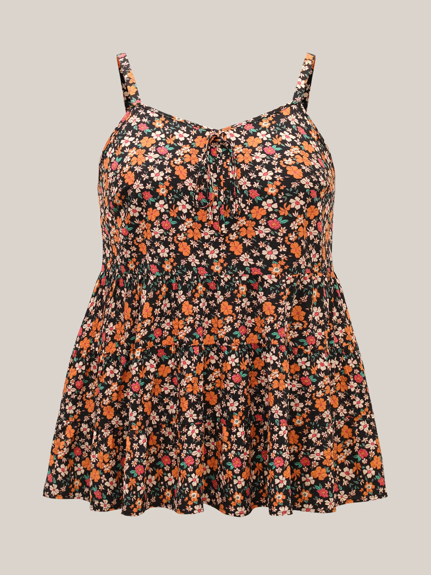 Ditsy Floral Print Cami Tiered Tank Top - Image 5