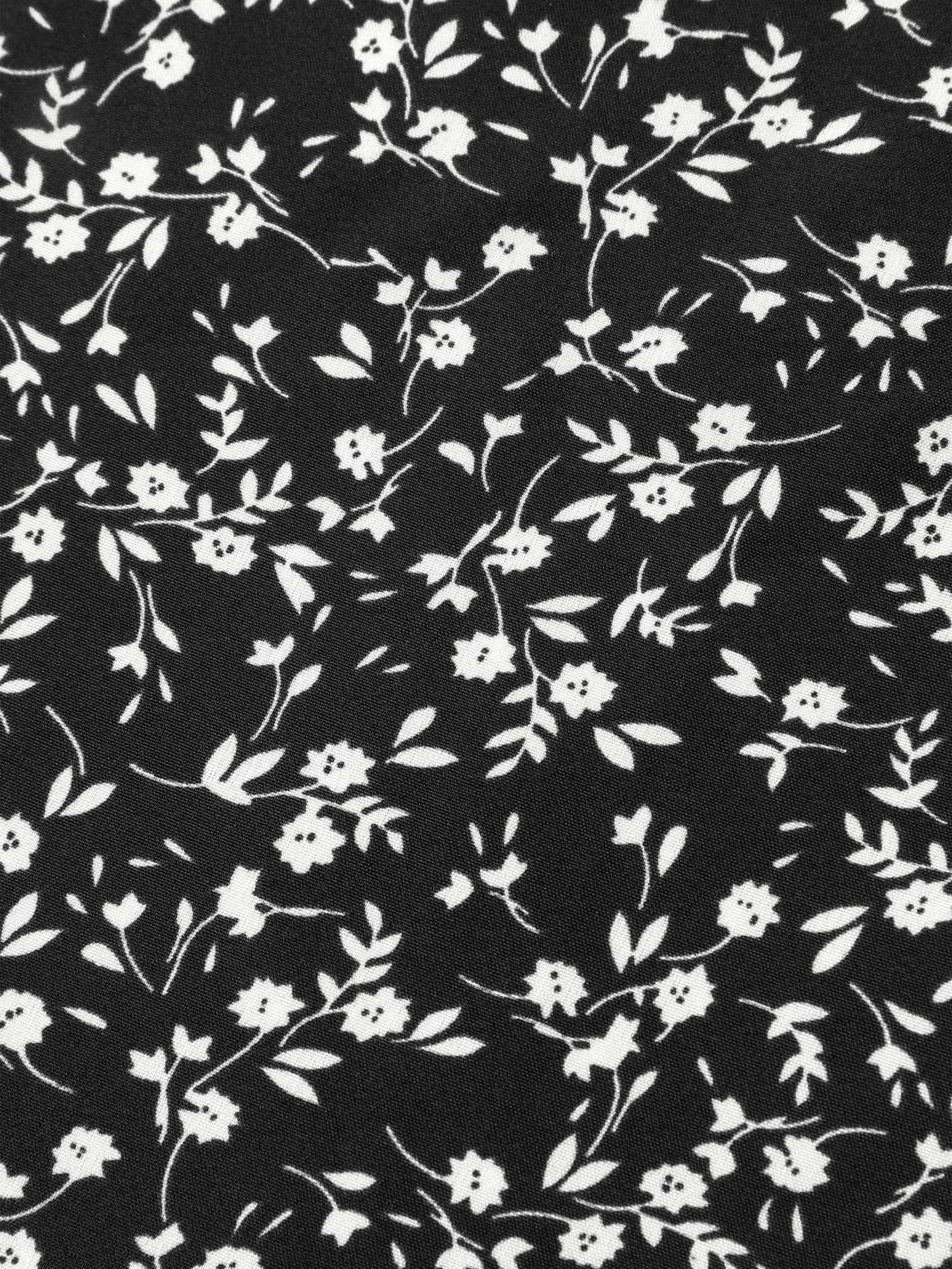 Ditsy Floral Print Curvy Hem Blouse - Image 6