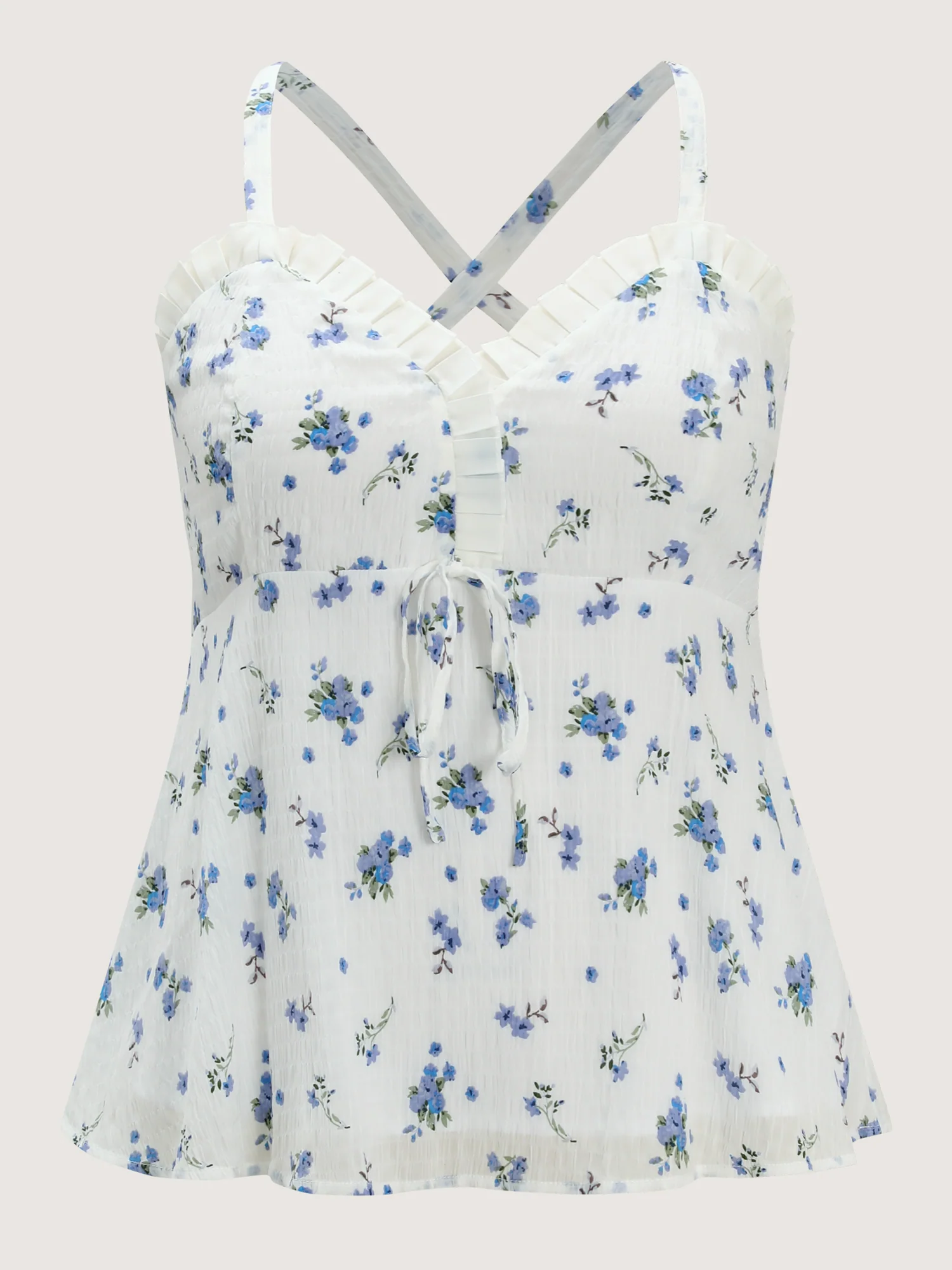 Ditsy Floral Print Fit And Flare Tank Top - Image 5