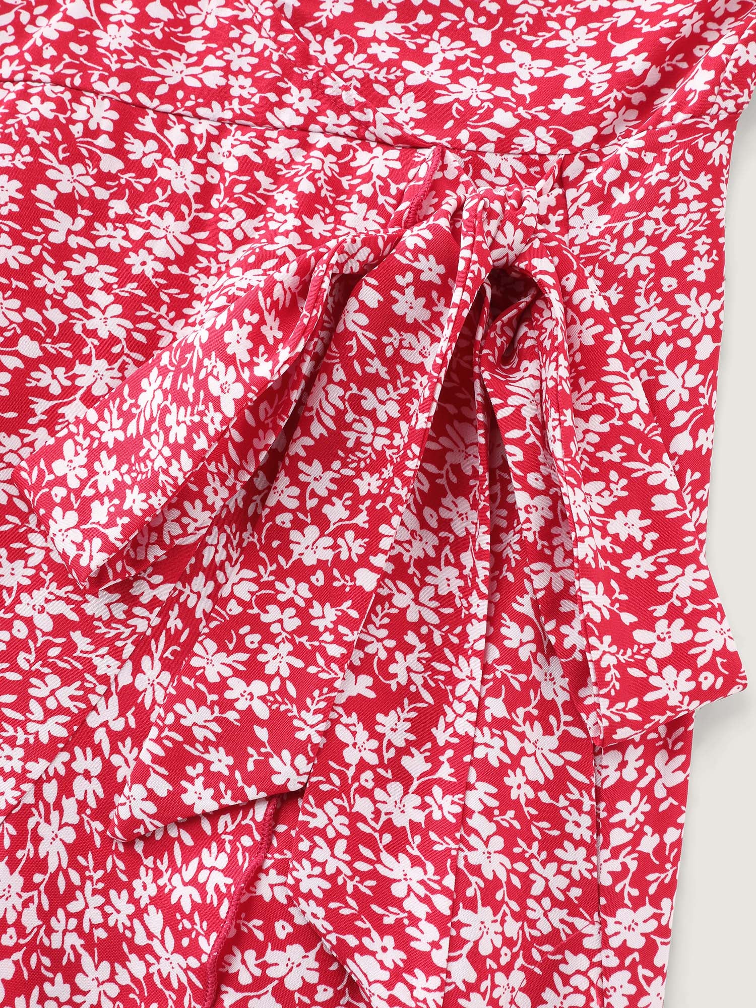 Ditsy Floral Print Flared Sleeve Maxi Dress - Image 5