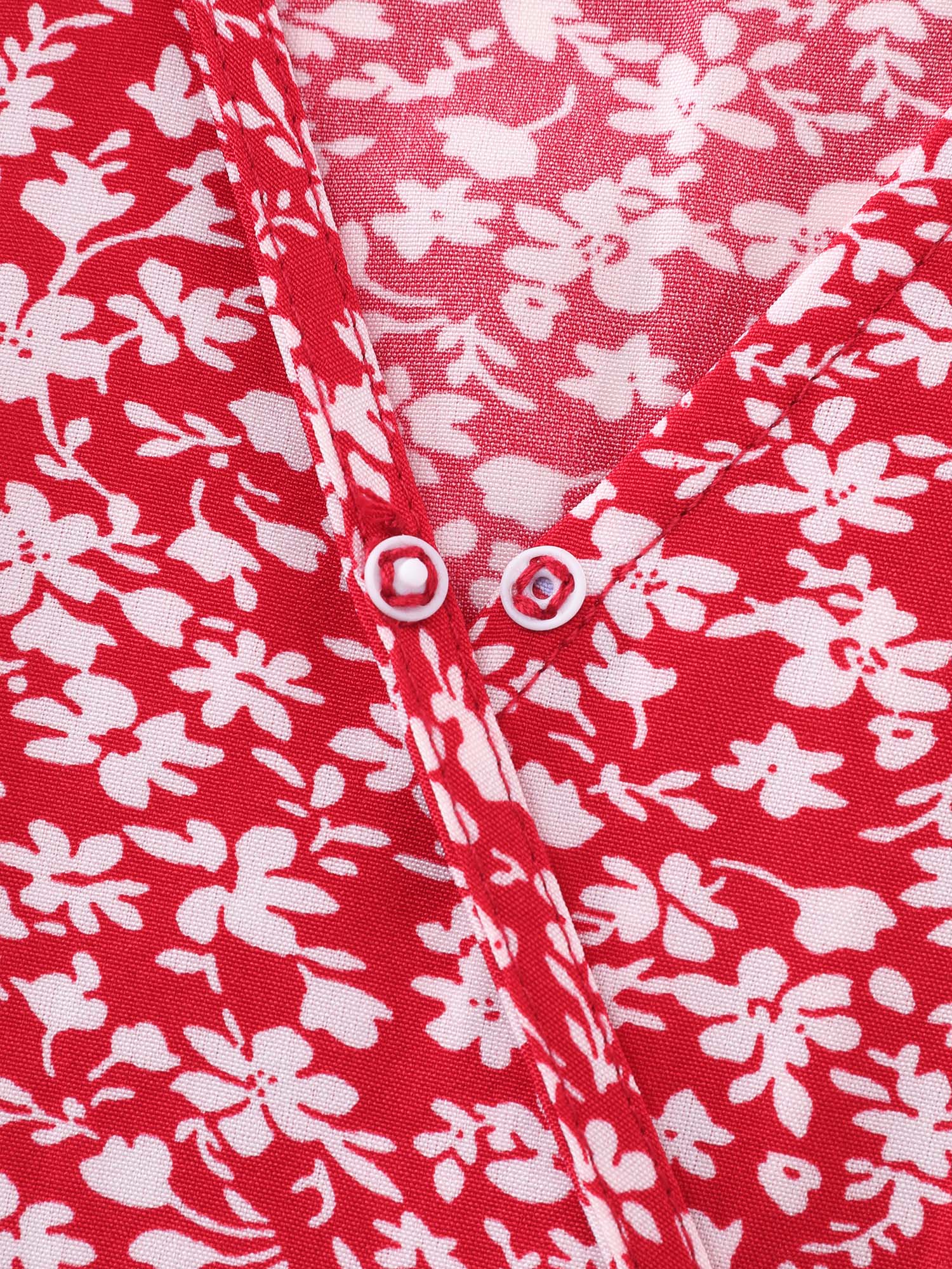 Ditsy Floral Print Flared Sleeve Maxi Dress - Image 6