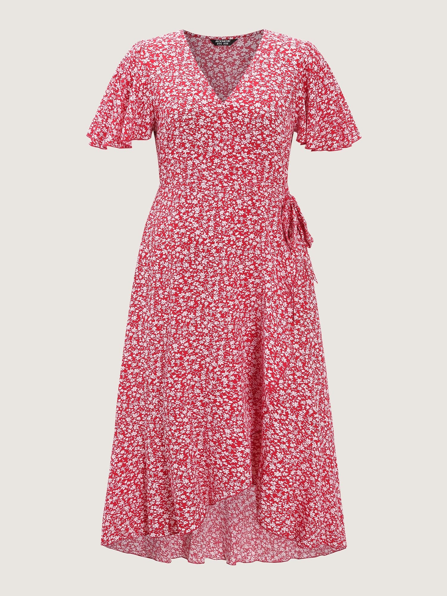 Ditsy Floral Print Flared Sleeve Maxi Dress - Image 7