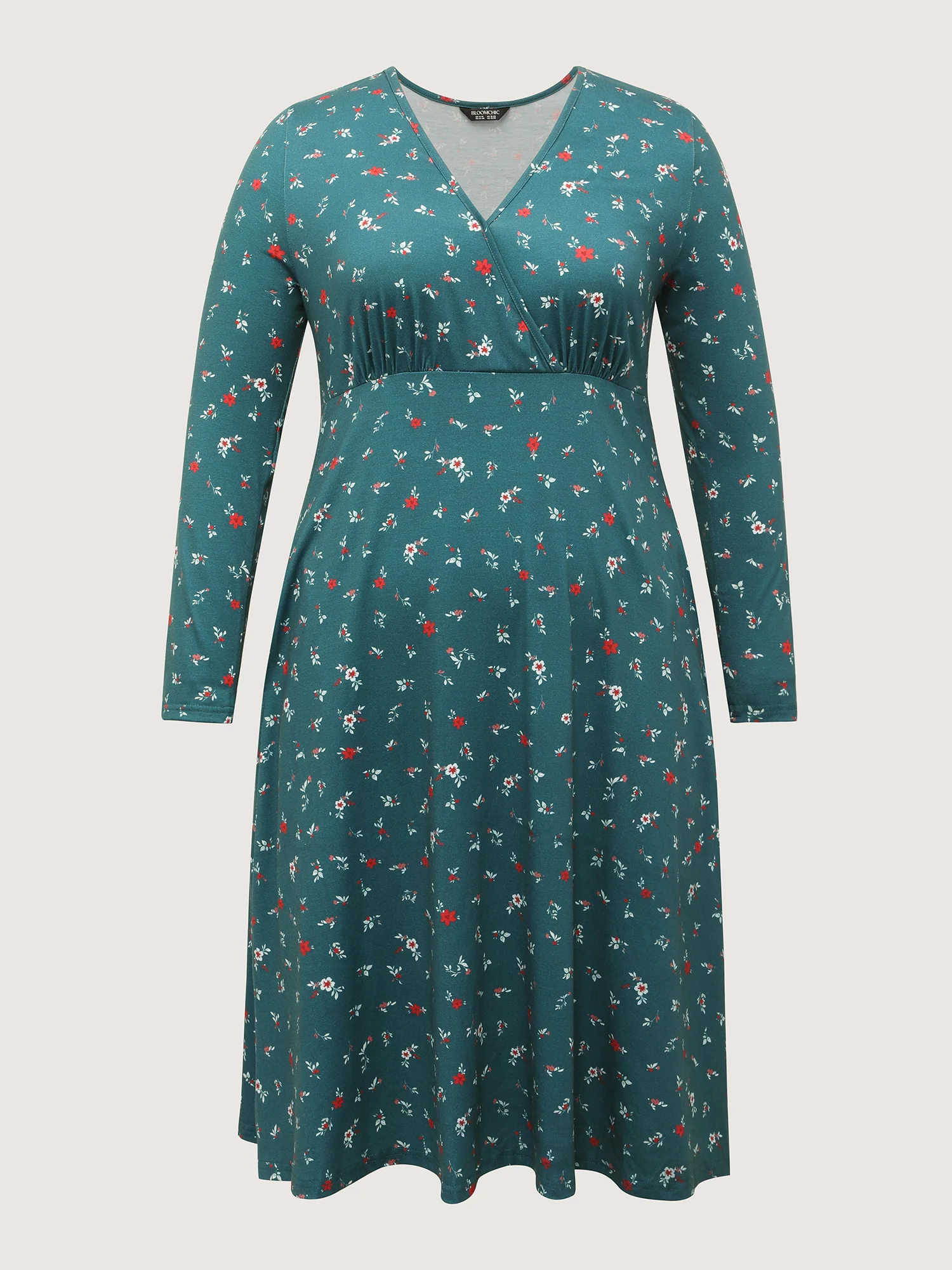 Ditsy Floral Print High Waist Midi Dress - Image 7