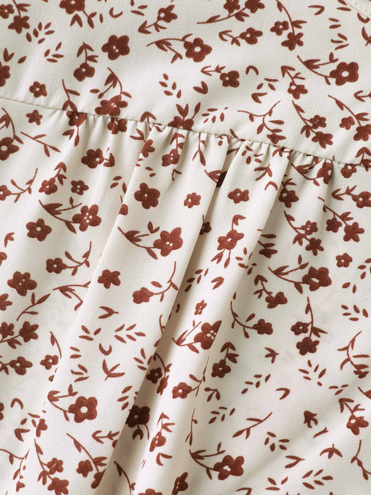 Ditsy Floral Print Lotus Leaf Sleeve Shirt - Image 5