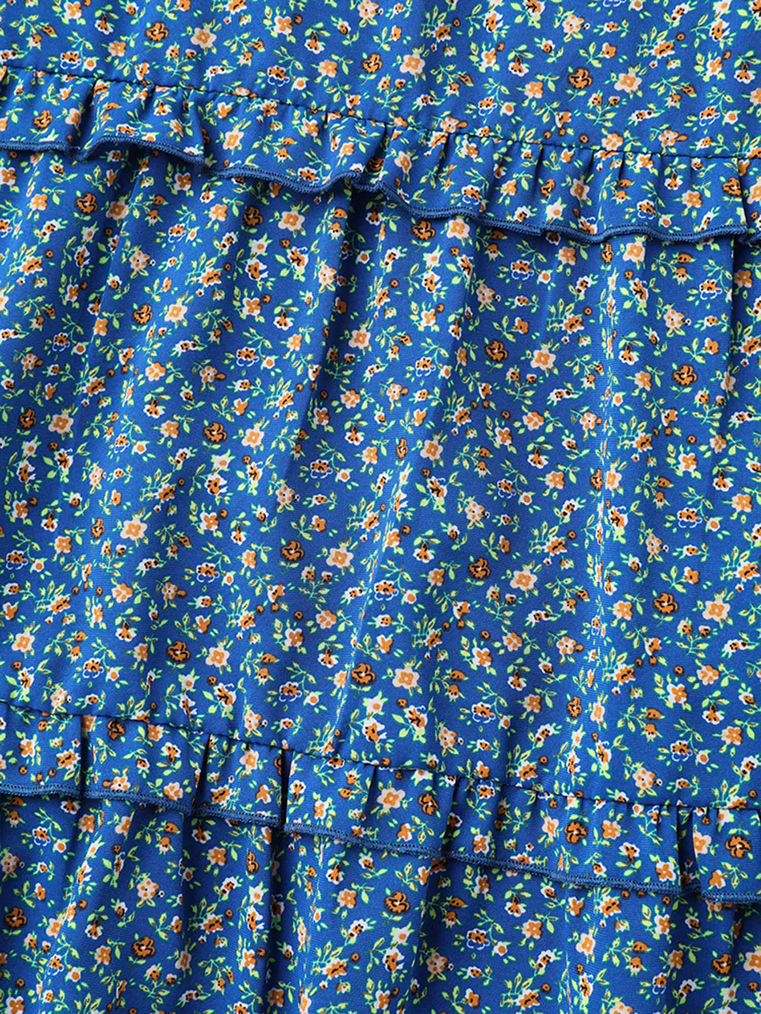 Ditsy Floral Print Ruffled Tiered Blouse - Image 4
