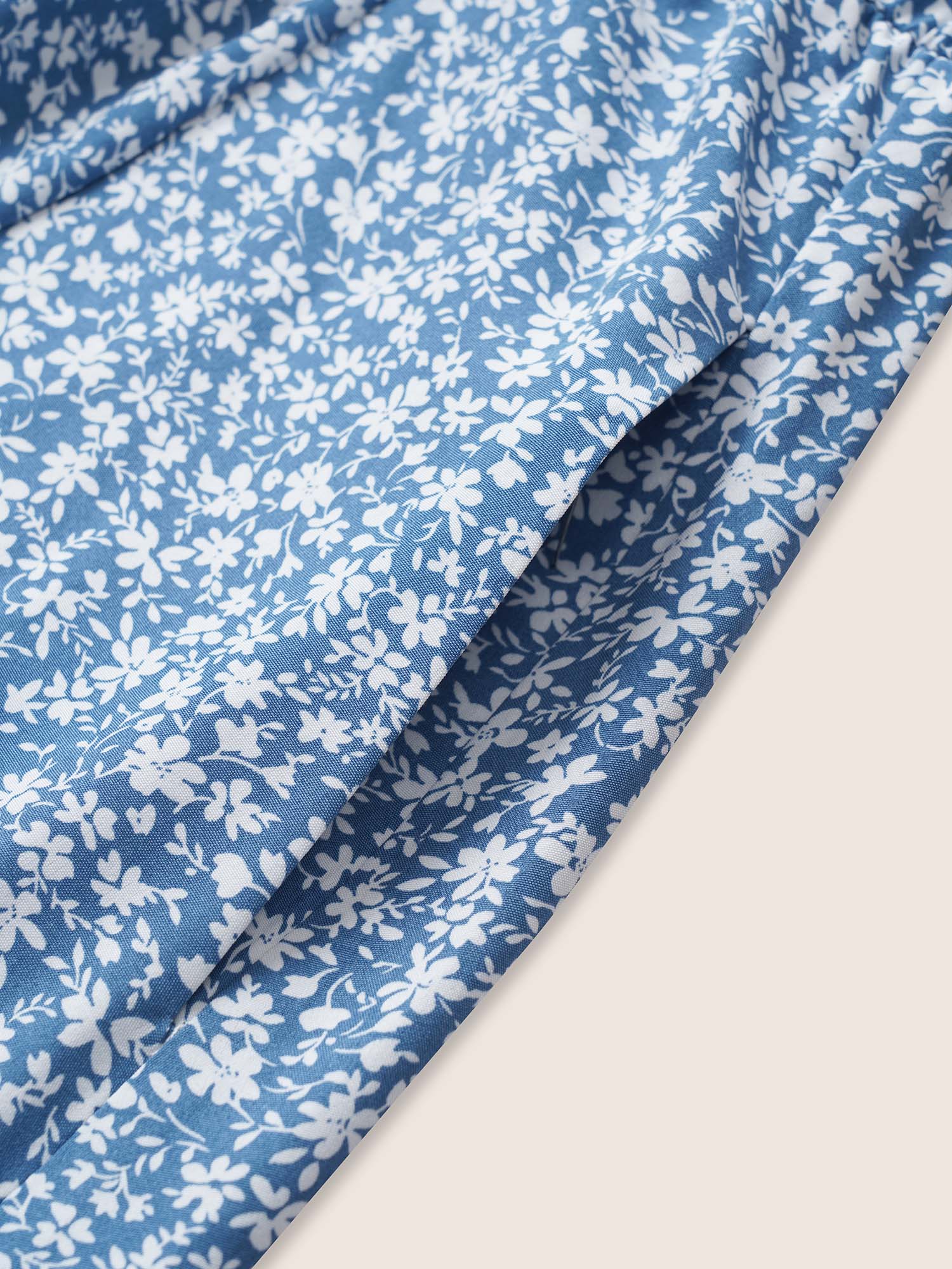 Ditsy Floral Print Square Neck Split Hem Dress - Image 5