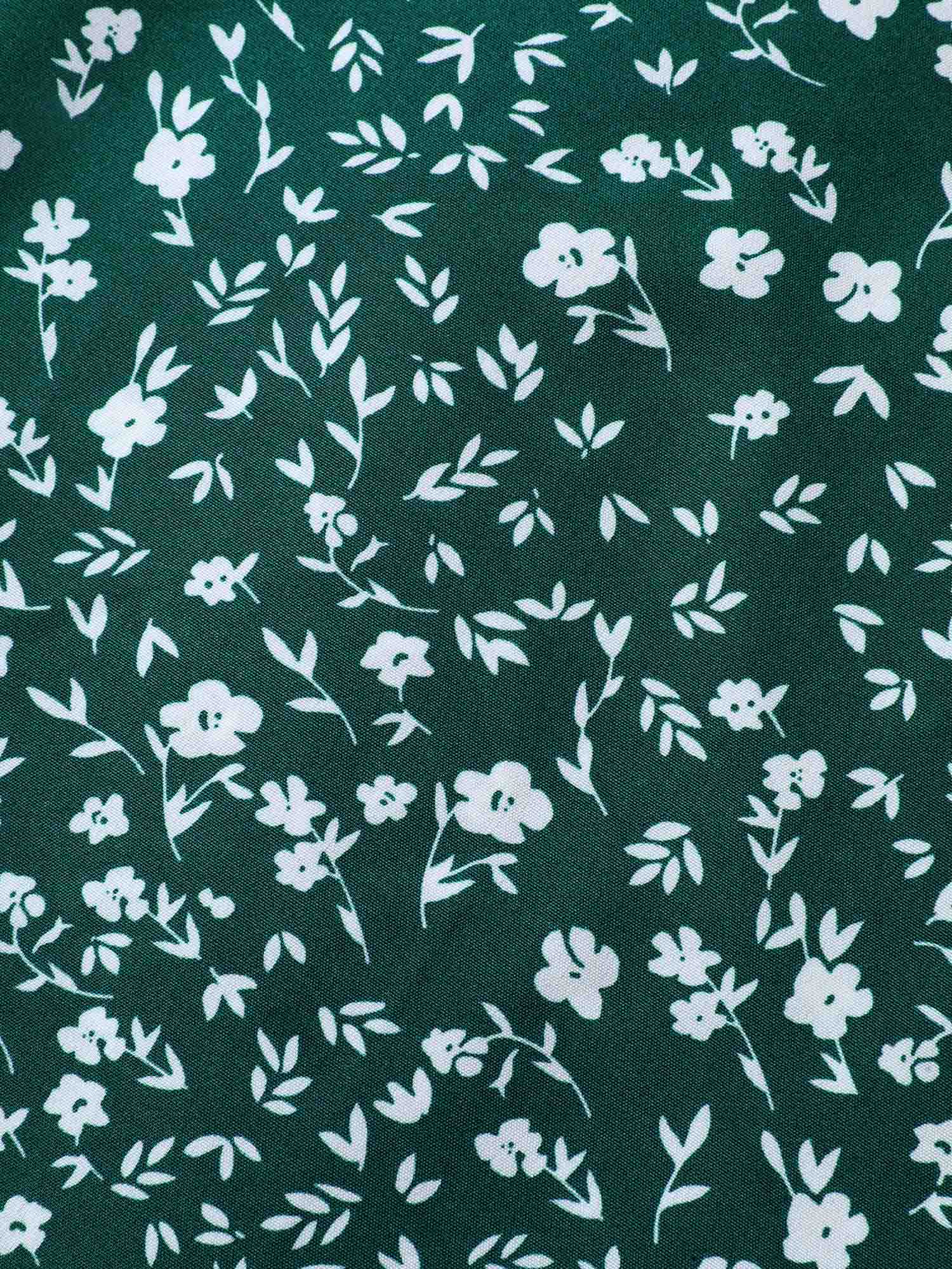Ditsy Floral Print Stretchy Flared Midi Skirt - Image 6
