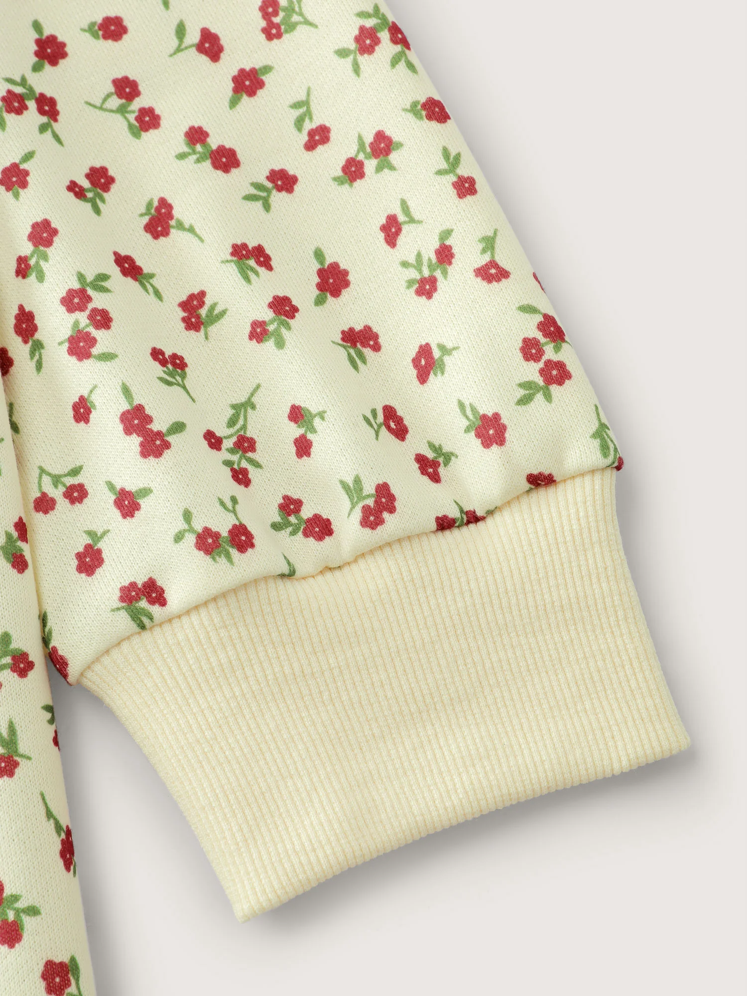 Ditsy Floral Print Stretchy Hem Sweatshirt - Image 5