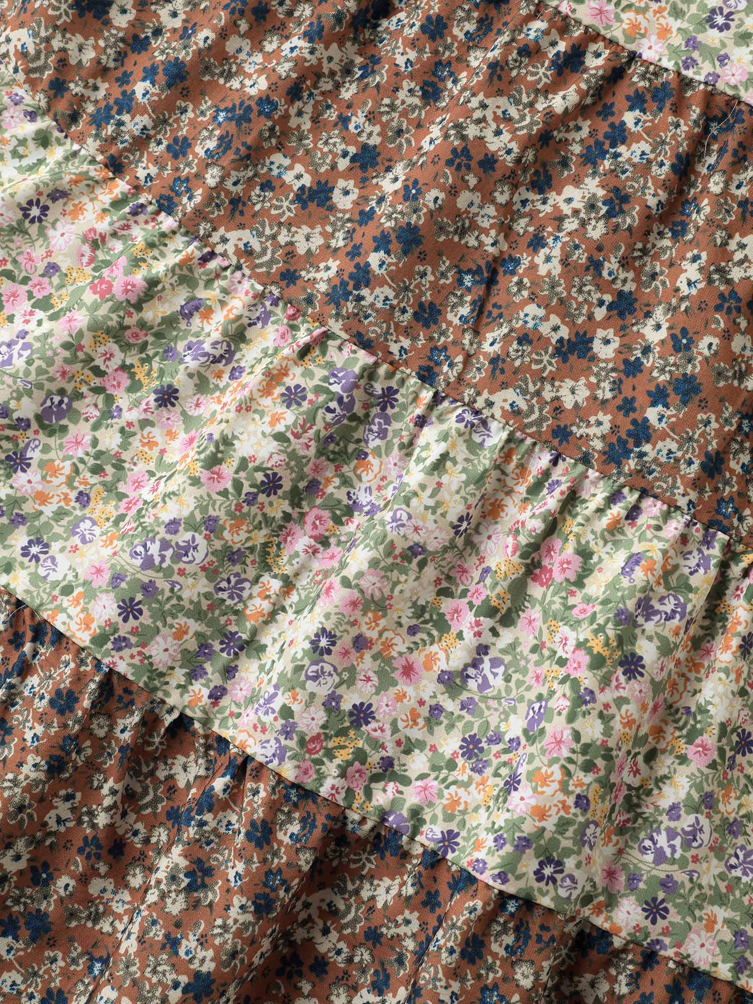 Ditsy Floral Print Tiered Blouse - Image 5