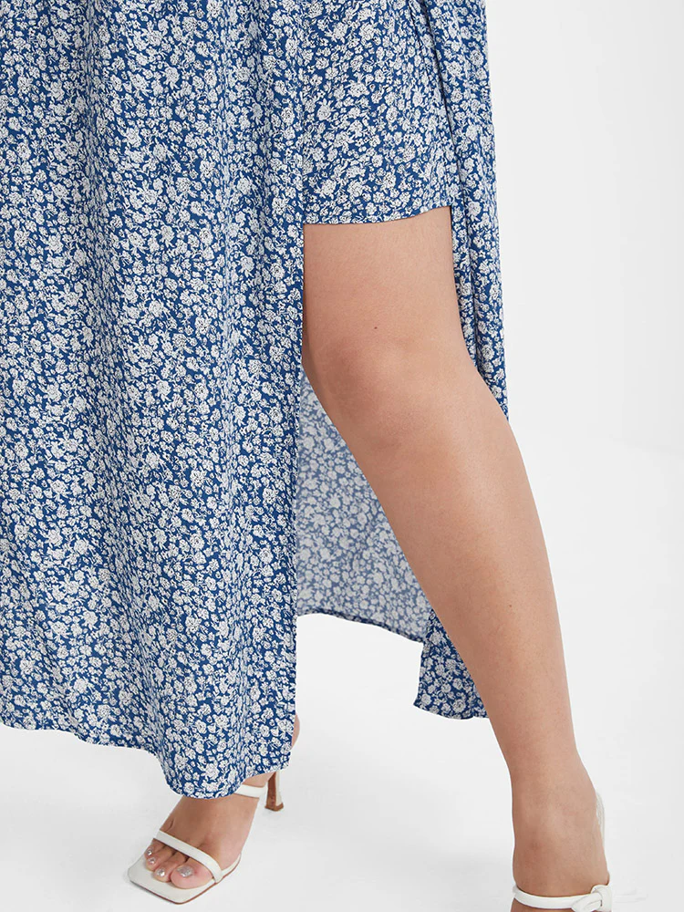 Ditsy Floral Printed Irregular Loose Skirt - Image 6