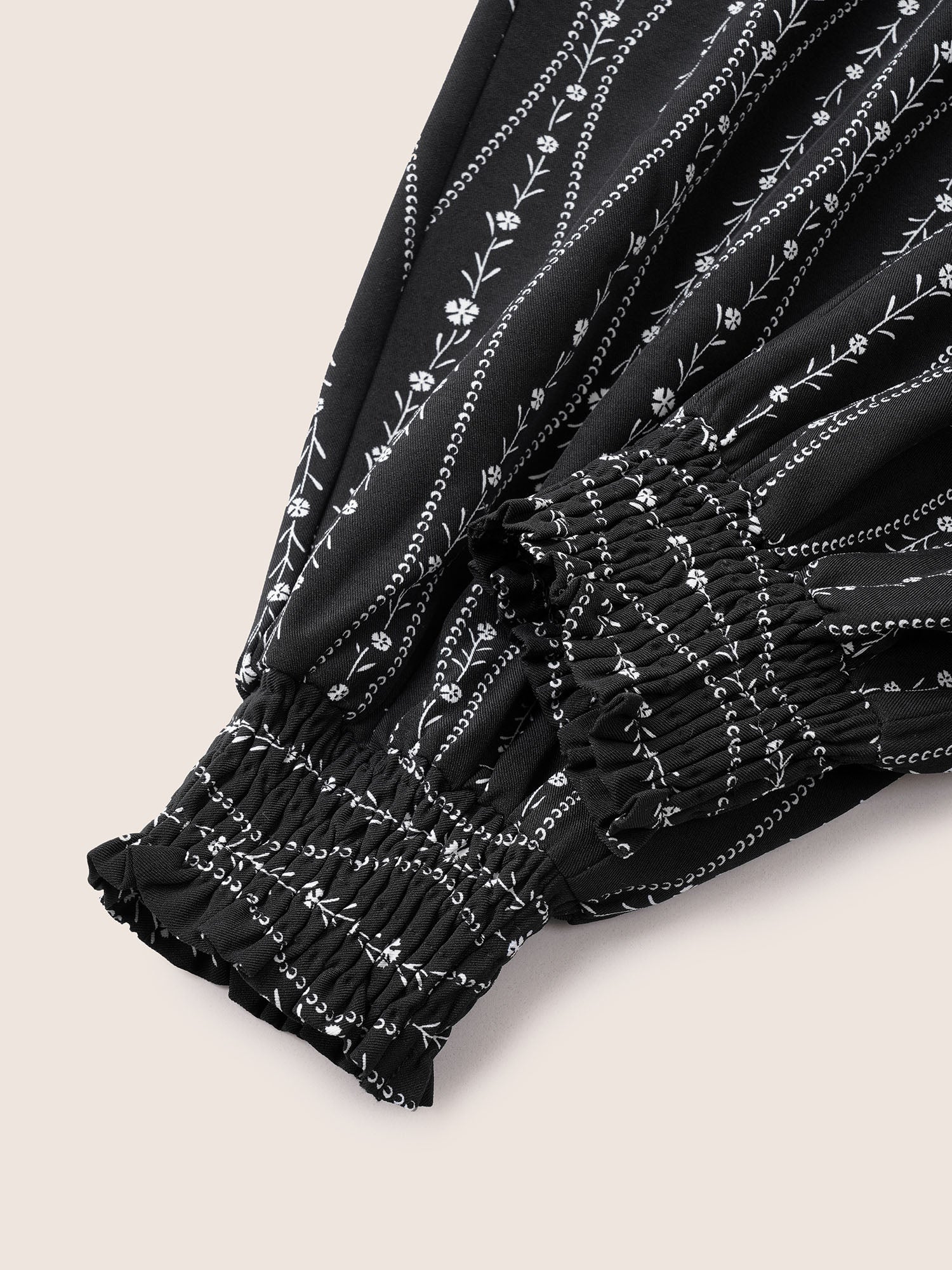 Ditsy Floral Shirred Ties High Rise Harem Pants - Image 6