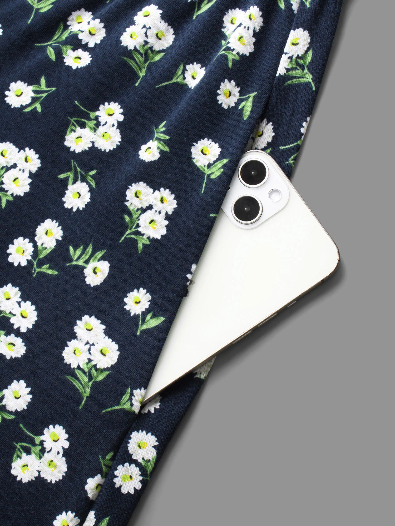 Ditsy Floral Square Neck Pocket Dress - Image 7