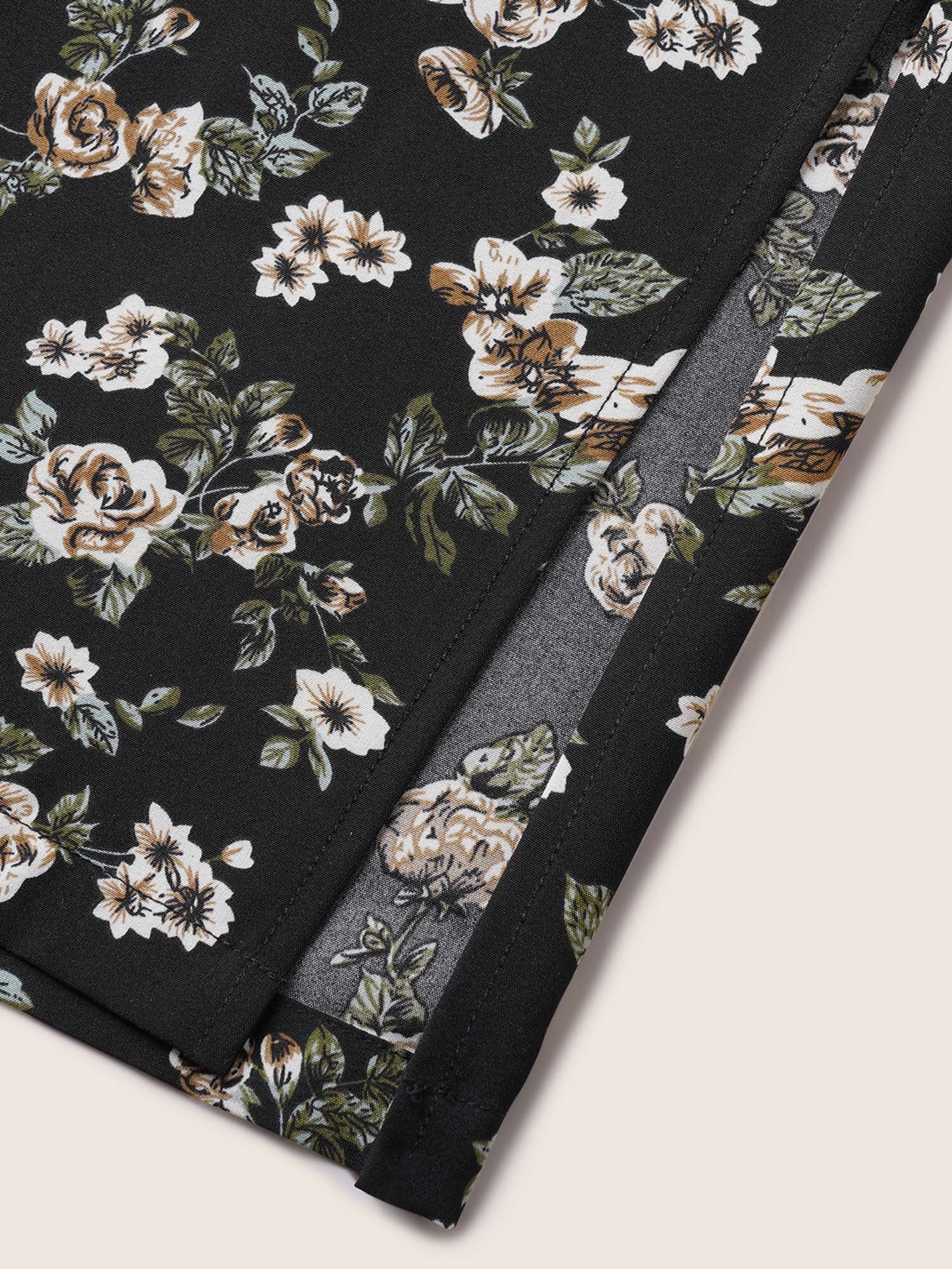 Ditsy Floral Ties Split Hem Wide Leg Pants - Image 7