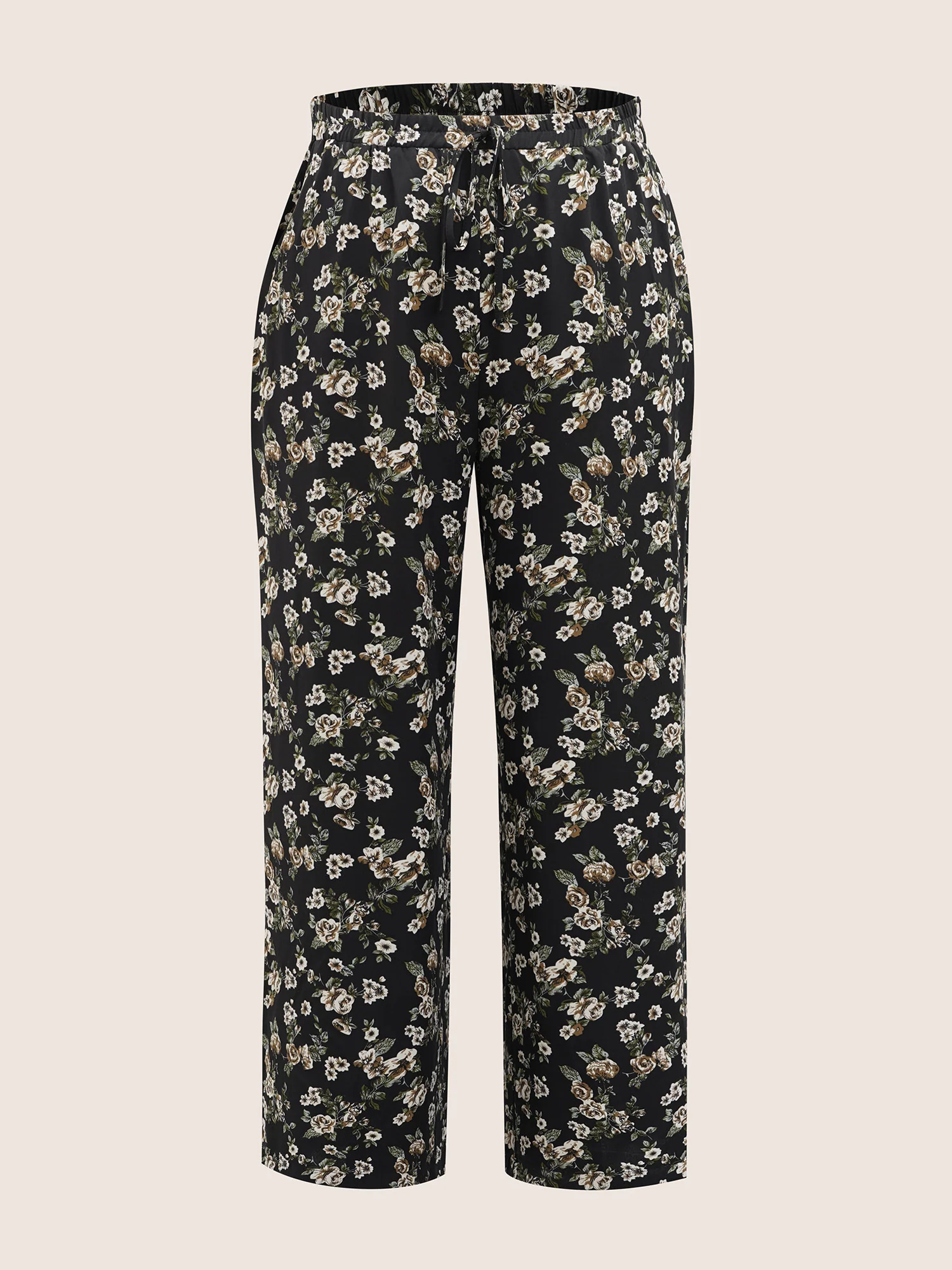 Ditsy Floral Ties Split Hem Wide Leg Pants - Image 8