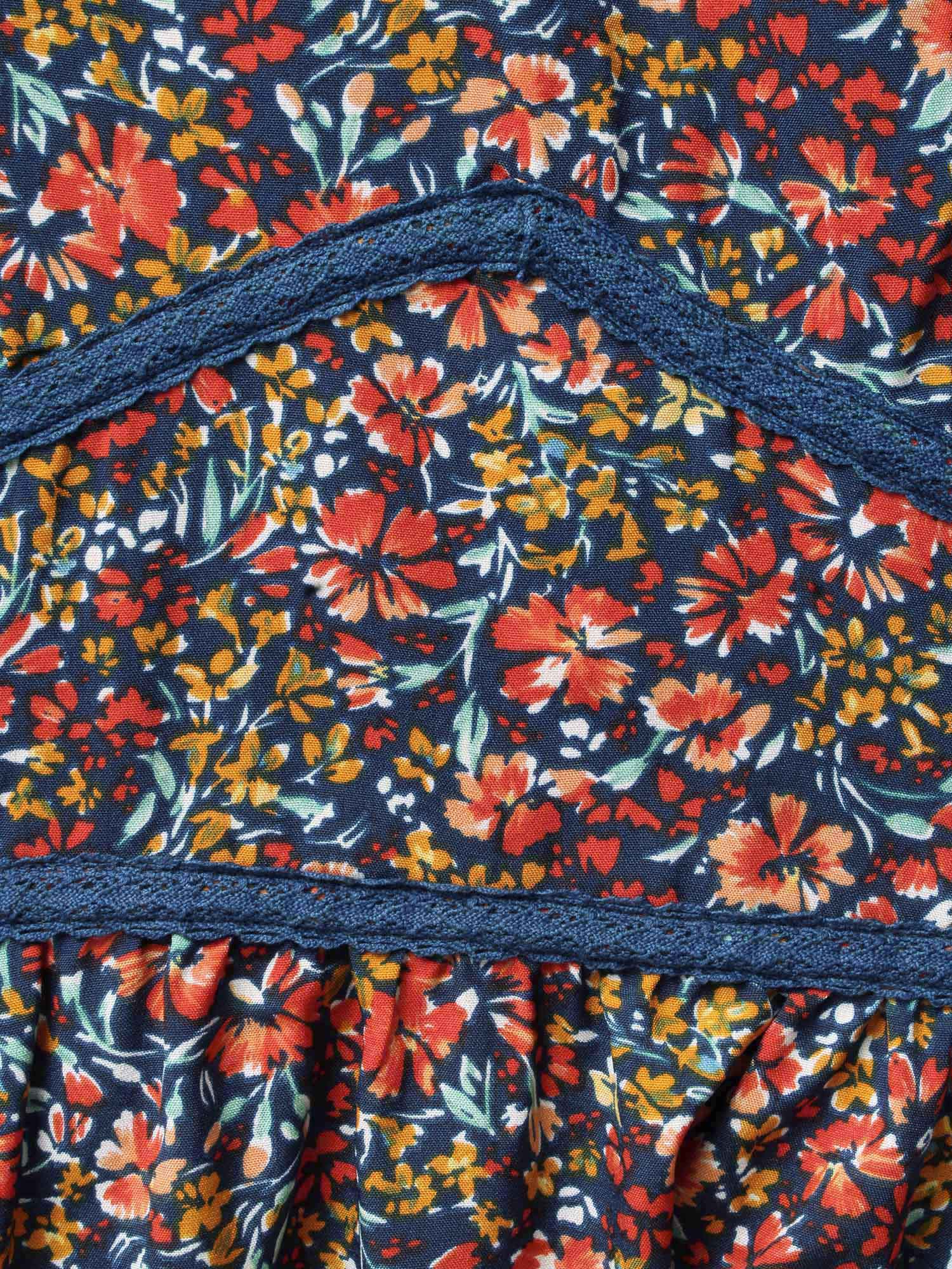 Ditsy Floral Woven Ribbon Maxi Dress - Image 6
