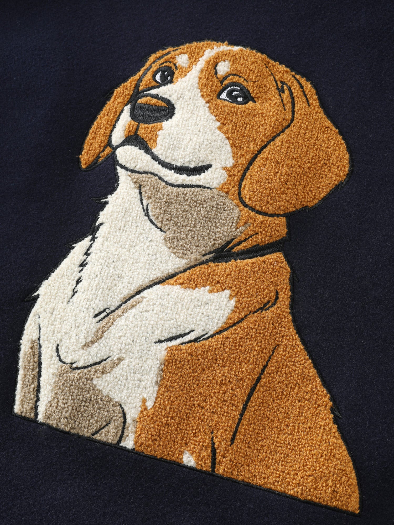 Dog Embroidered Zipper Collar Jacket - Image 5