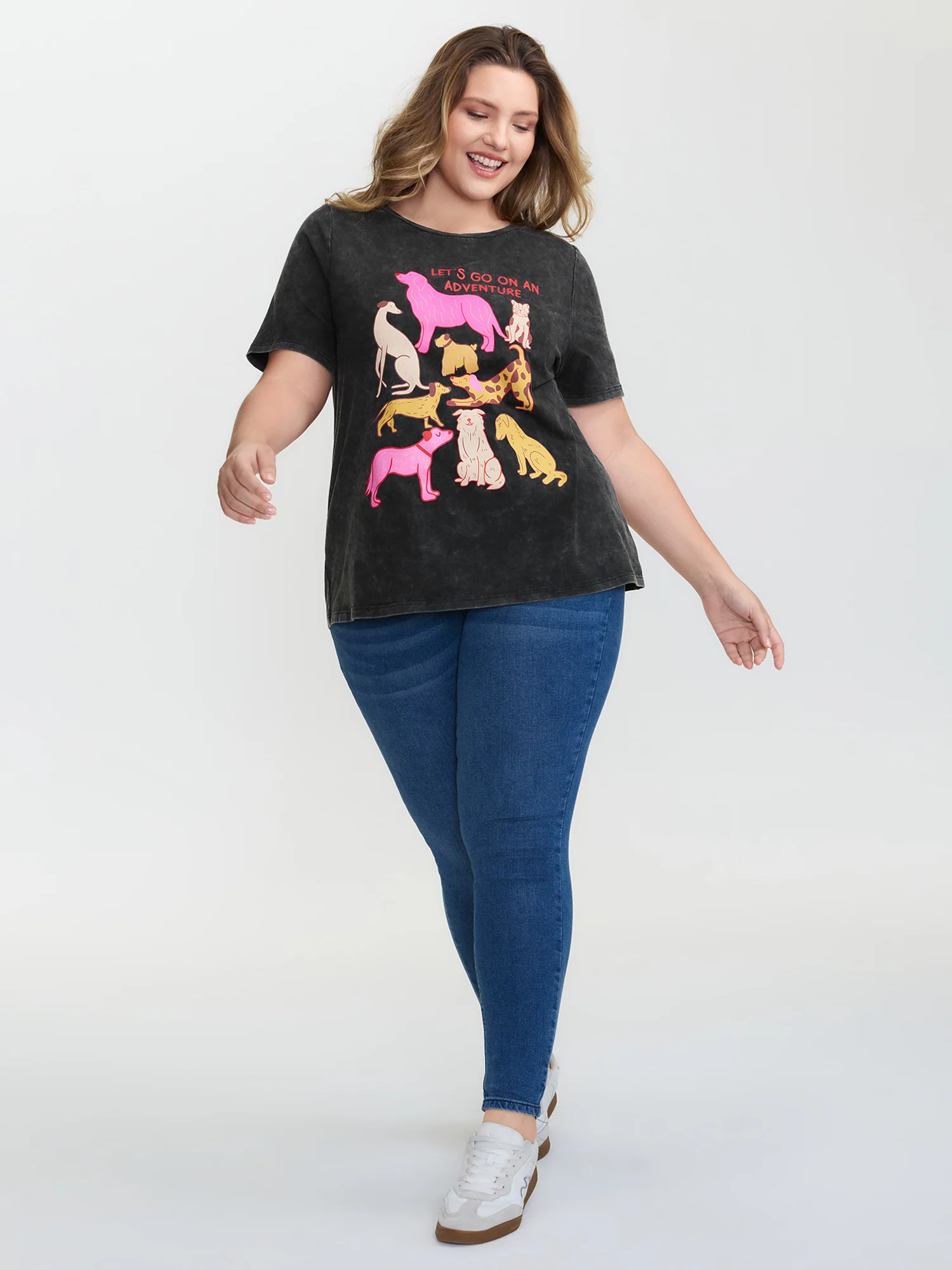 Dogs Print Snow-Wash T-Shirt - Image 3