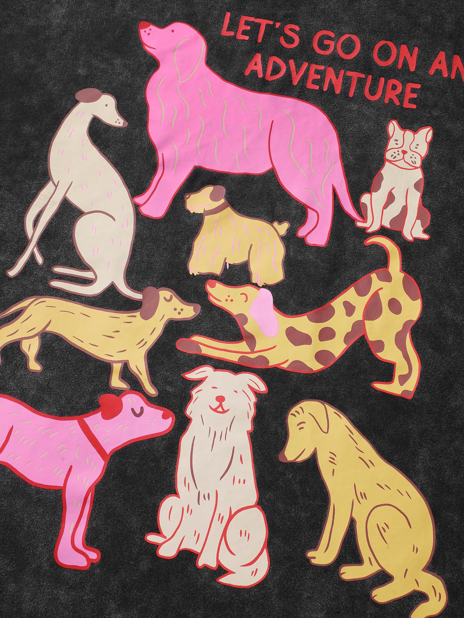 Dogs Print Snow-Wash T-Shirt - Image 5