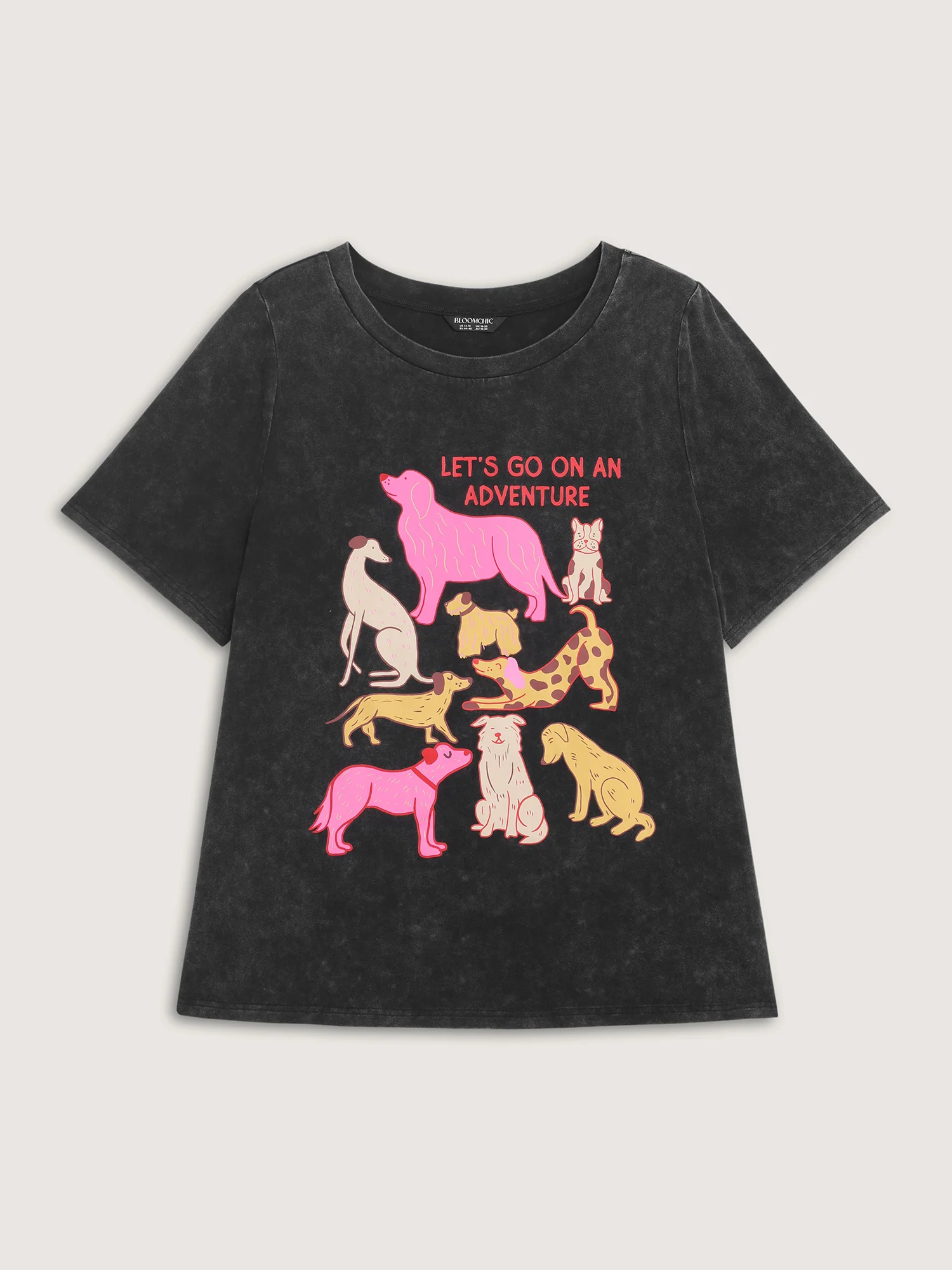 Dogs Print Snow-Wash T-Shirt - Image 6