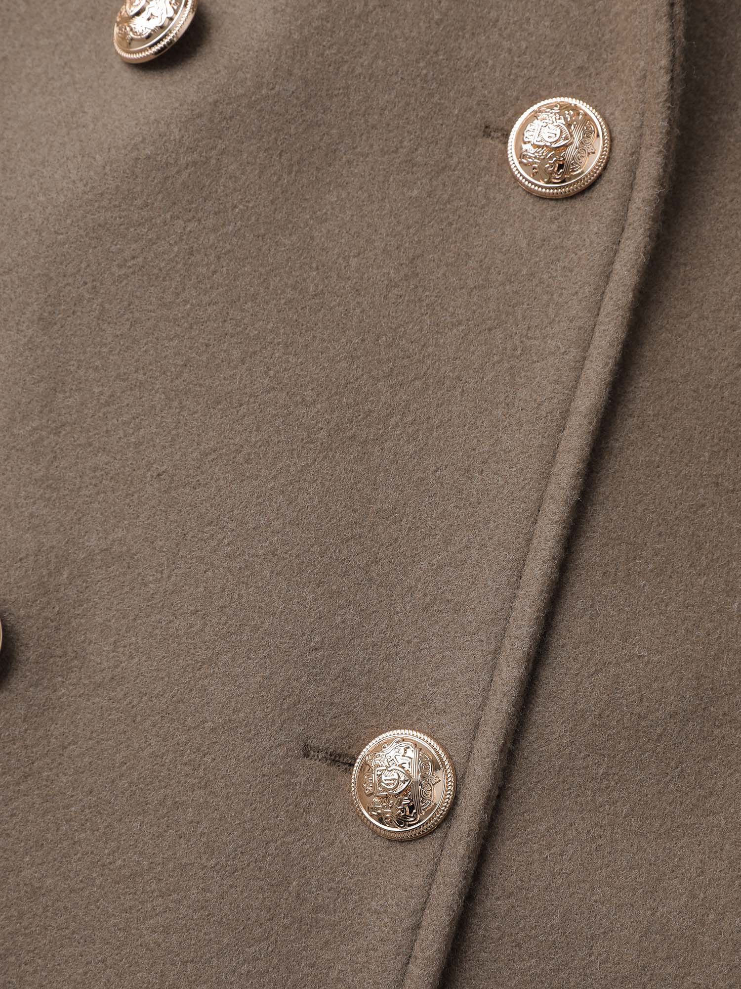 Double-Breasted Pockets Notched Lapels Coat - Image 6
