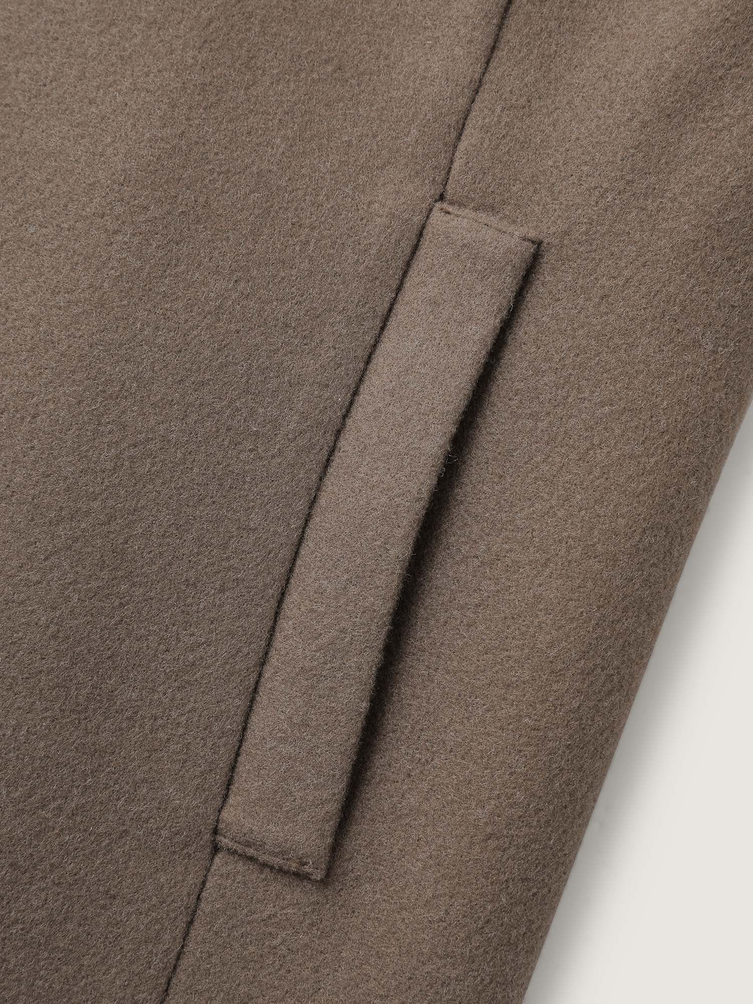 Double-Breasted Pockets Notched Lapels Coat - Image 7