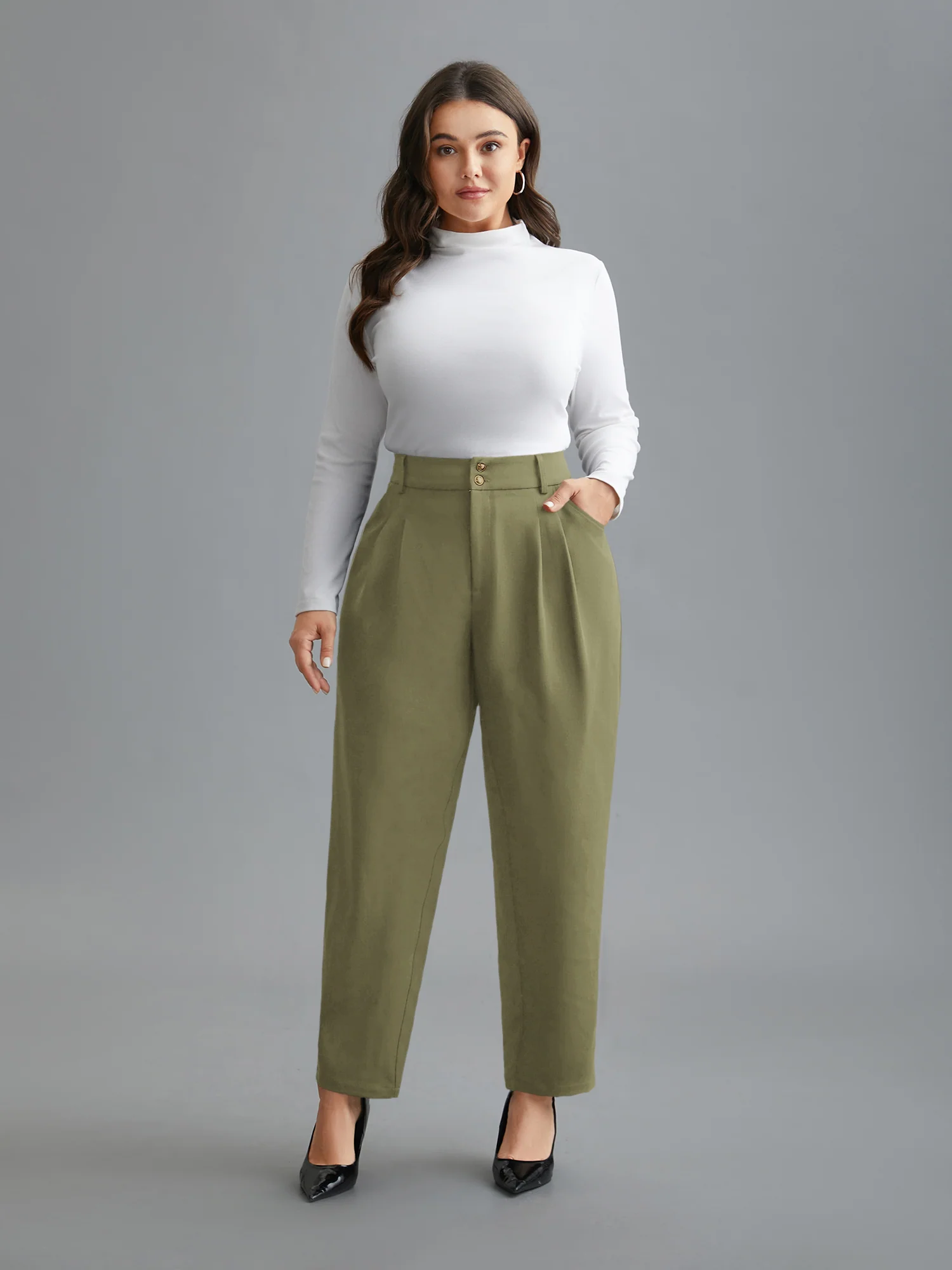 Double Buckle Straight Leg Pants - Image 15