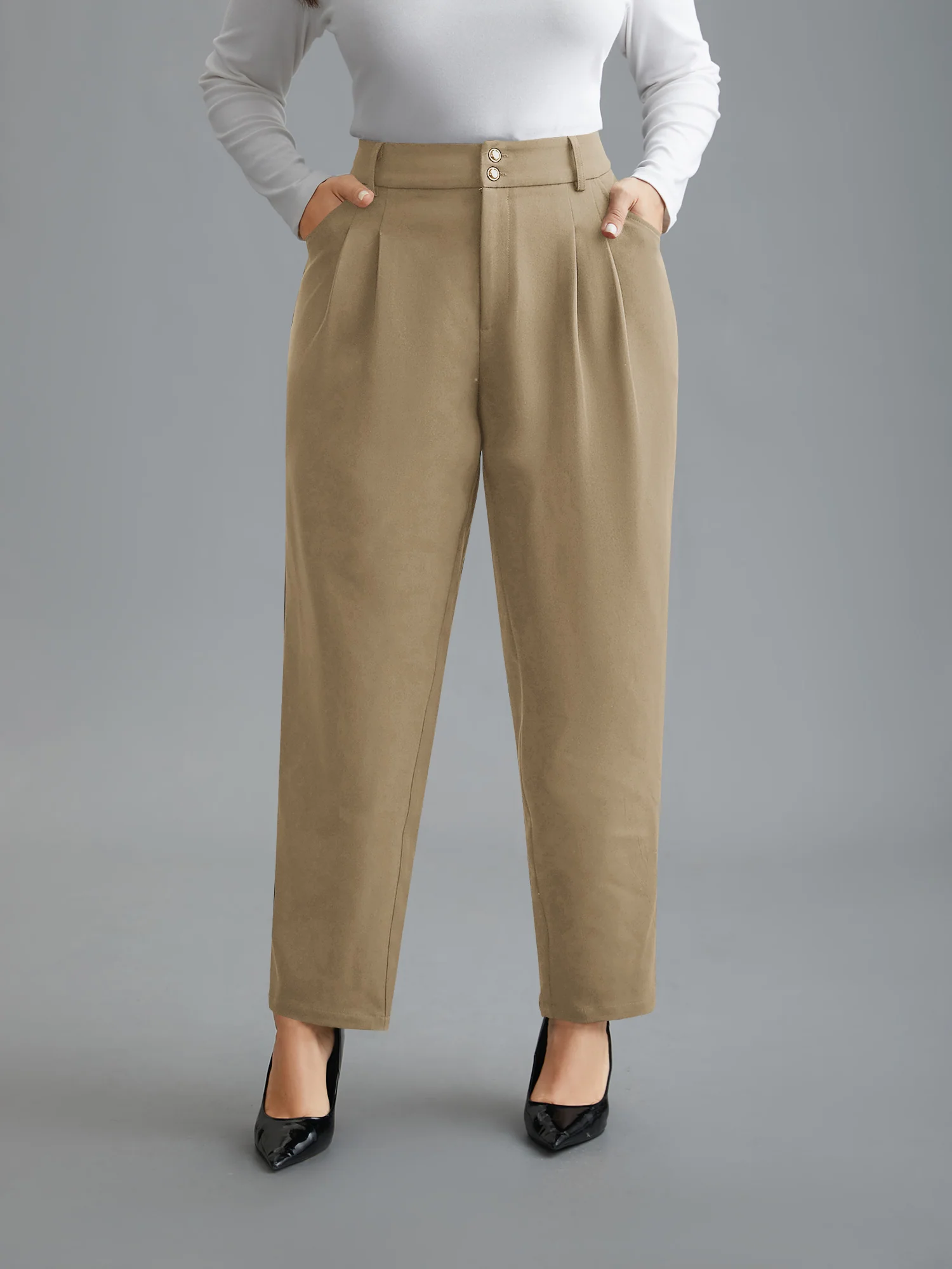 Double Buckle Straight Leg Pants - Image 9