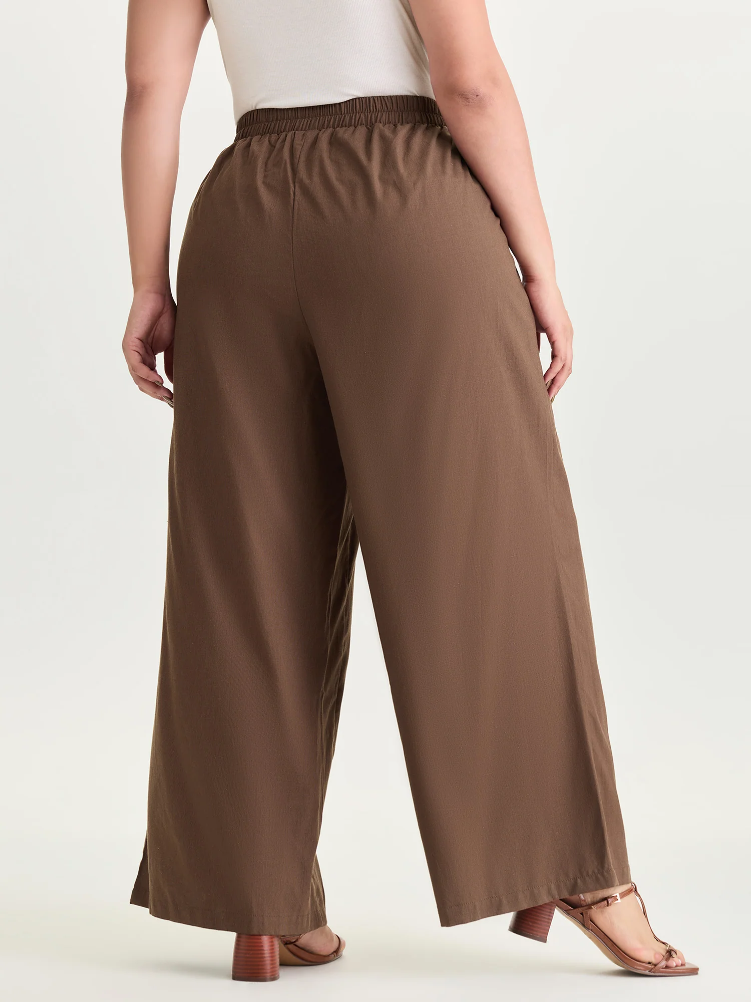 Double Buckle Waist Straight-Leg Pants - Image 6