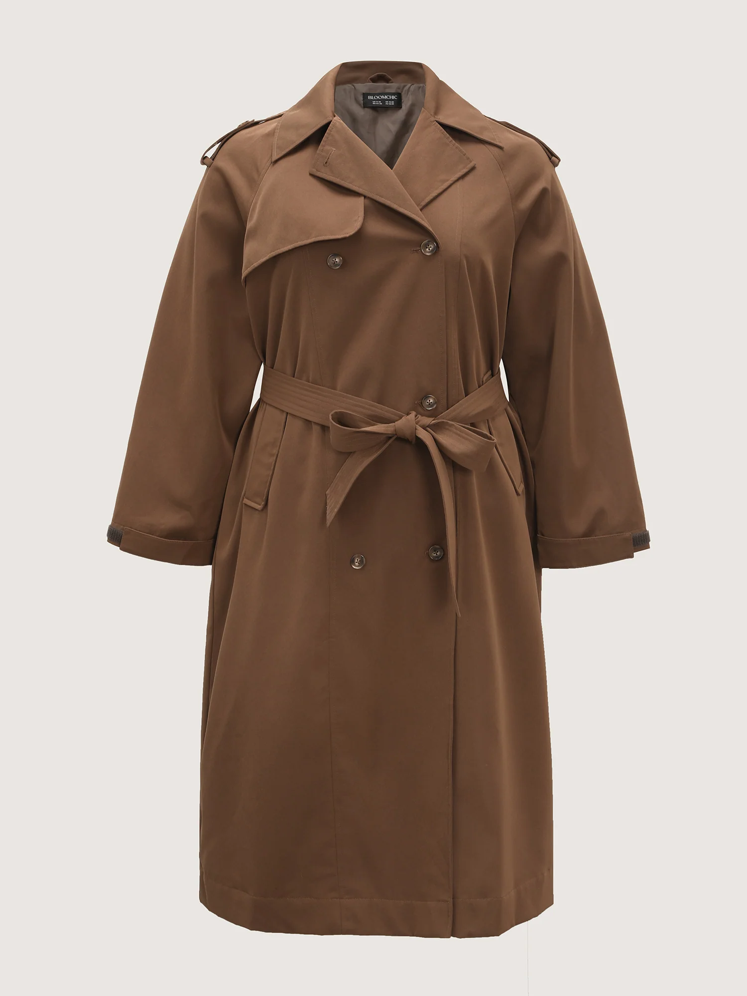 Double Button Belted Trench Coat - Image 9