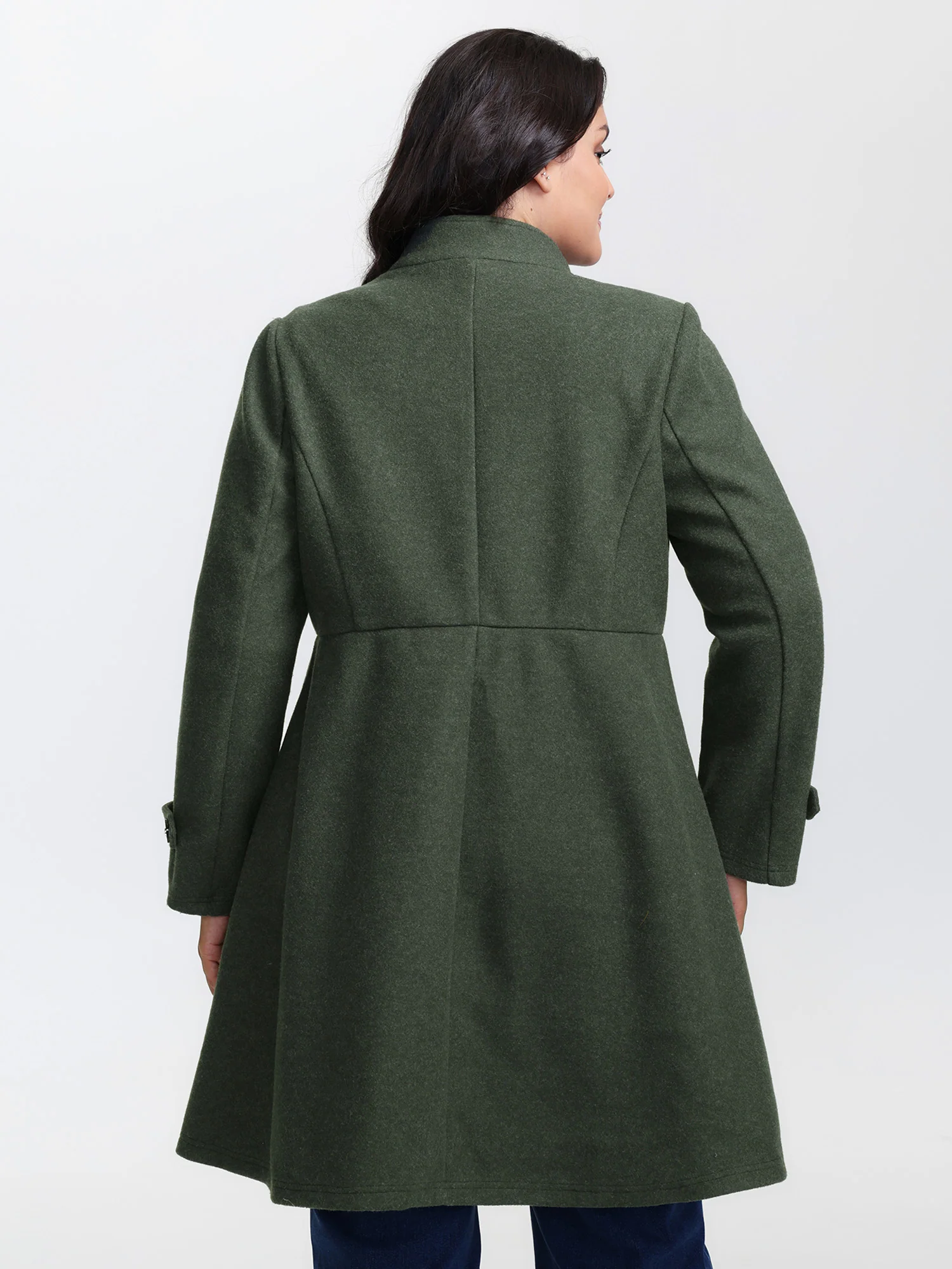 Double Button Pocket Solid Coat - Image 4