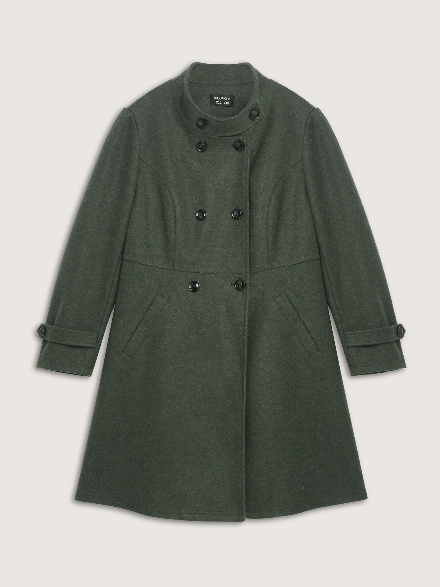 Double Button Pocket Solid Coat - Image 5