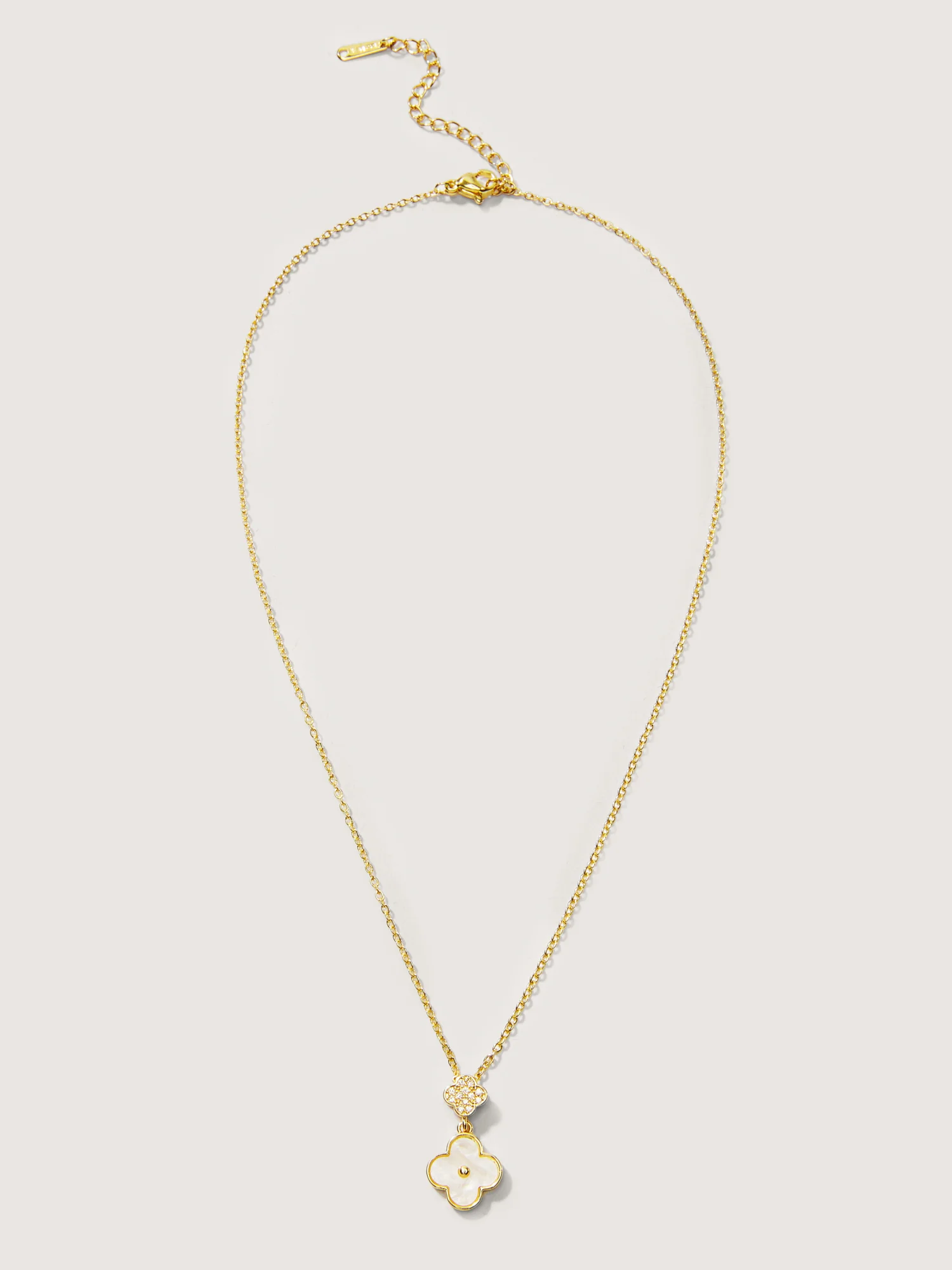 Double Clover Pendant Necklace - Image 2