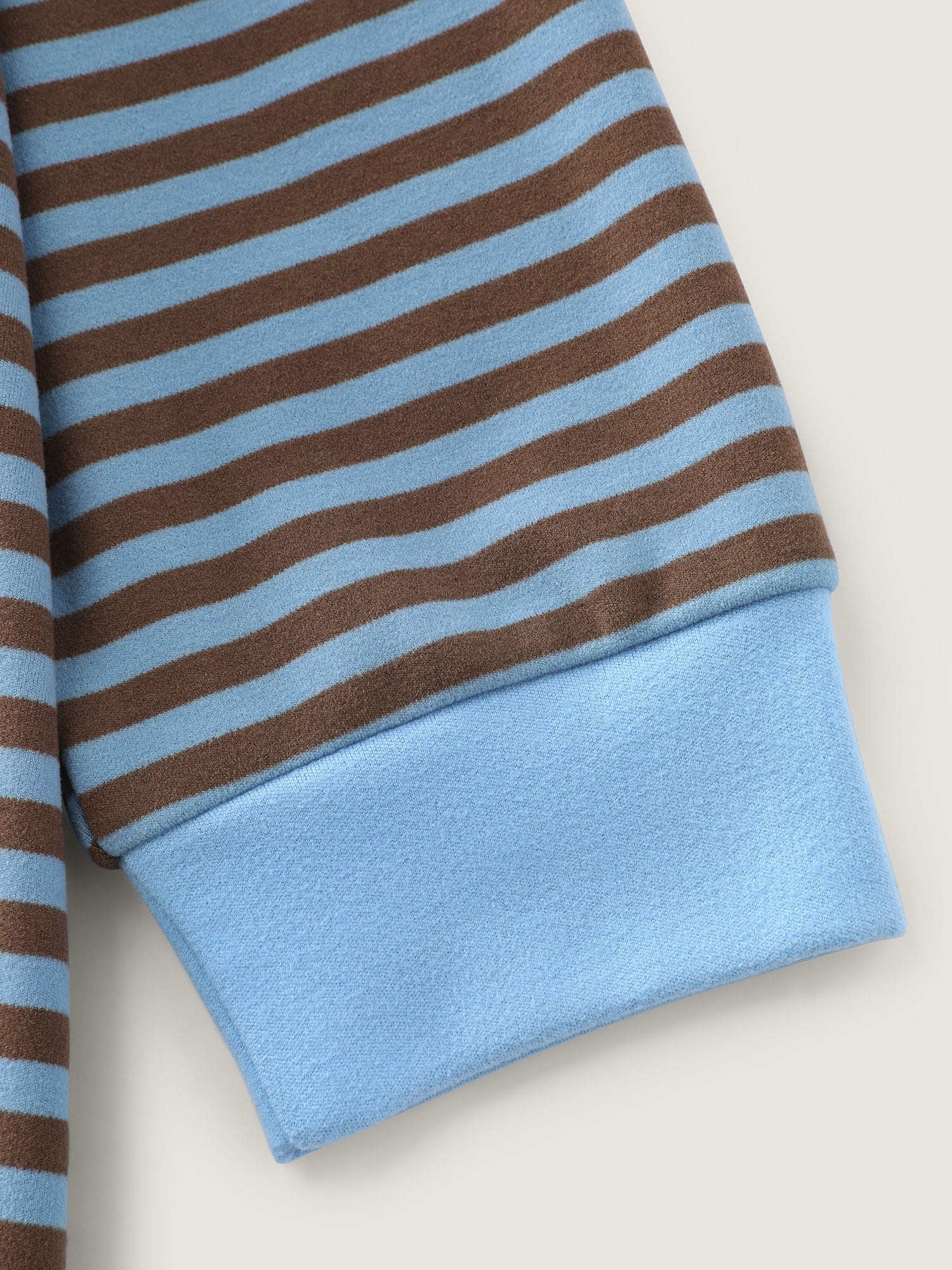 Double-Sided Fleece Stripe Embroidery Sweatshirt - Image 8