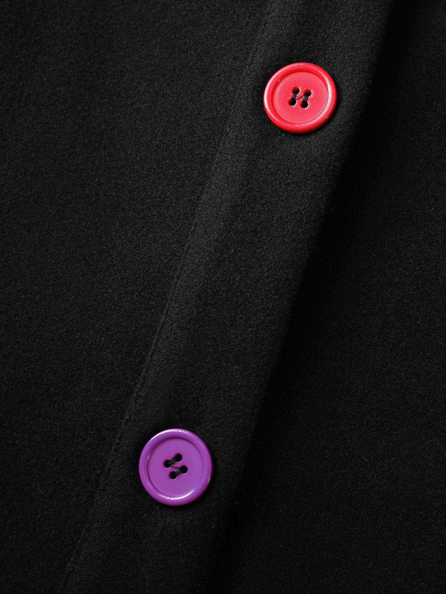 Colorful Buttons Hooded Pocket Coat - Image 7