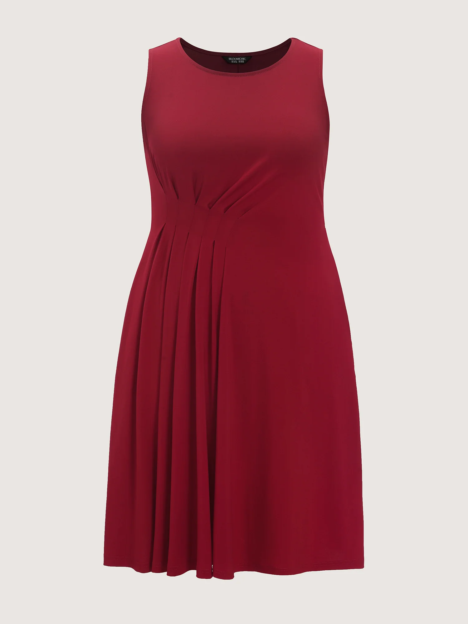 Draped Sleeveless Pleated Mini Dress - Image 7