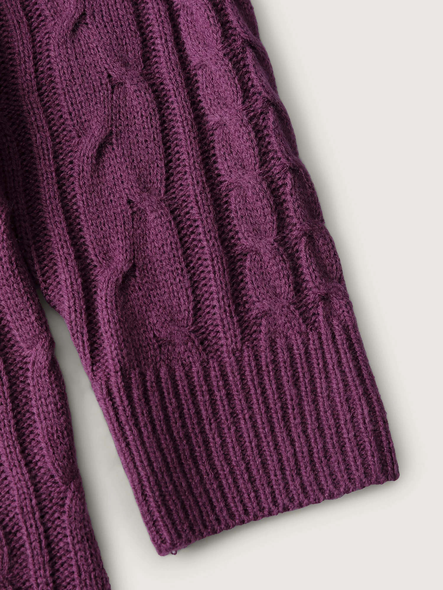 Drapey High Turtleneck Cable-Knit Pullover - Image 7