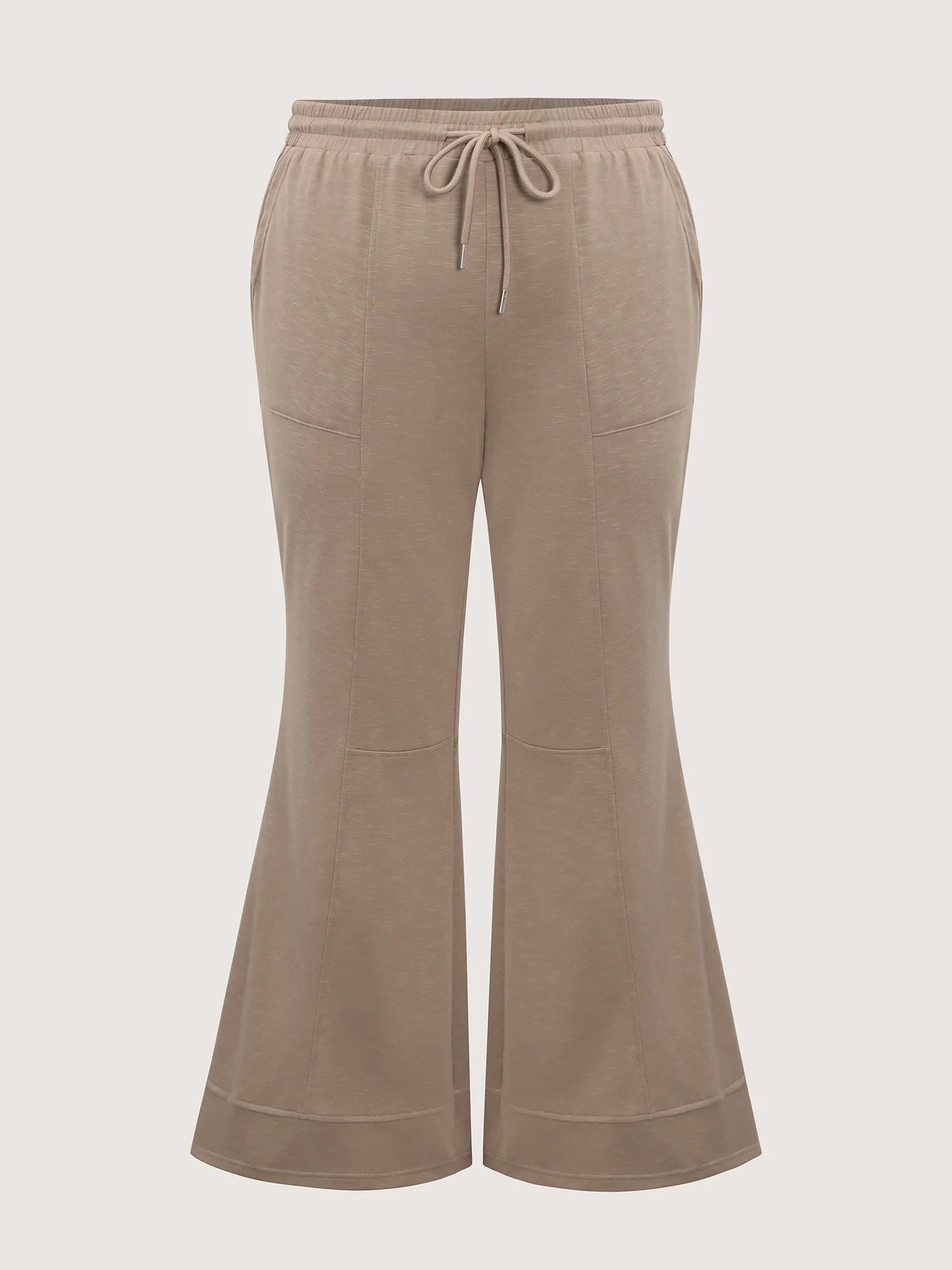 Drawstring Flared Hem Pants - Image 9