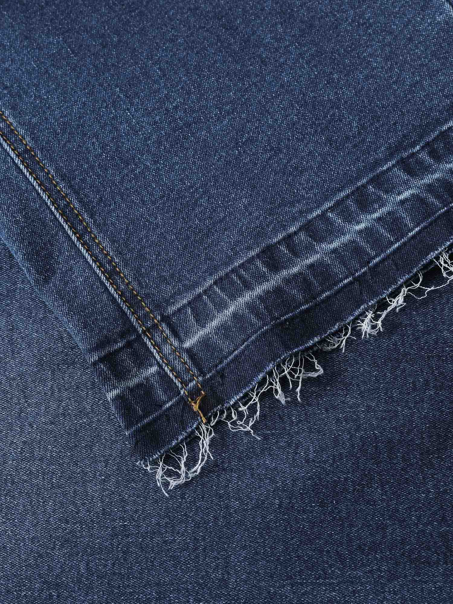 Drawstring Frayed Hem Straight-Leg Jeans - Image 8