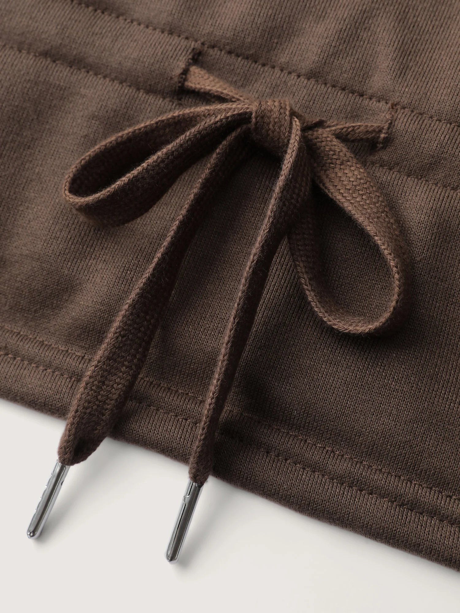 Drawstring Mixed Material Button Hoodie - Image 8