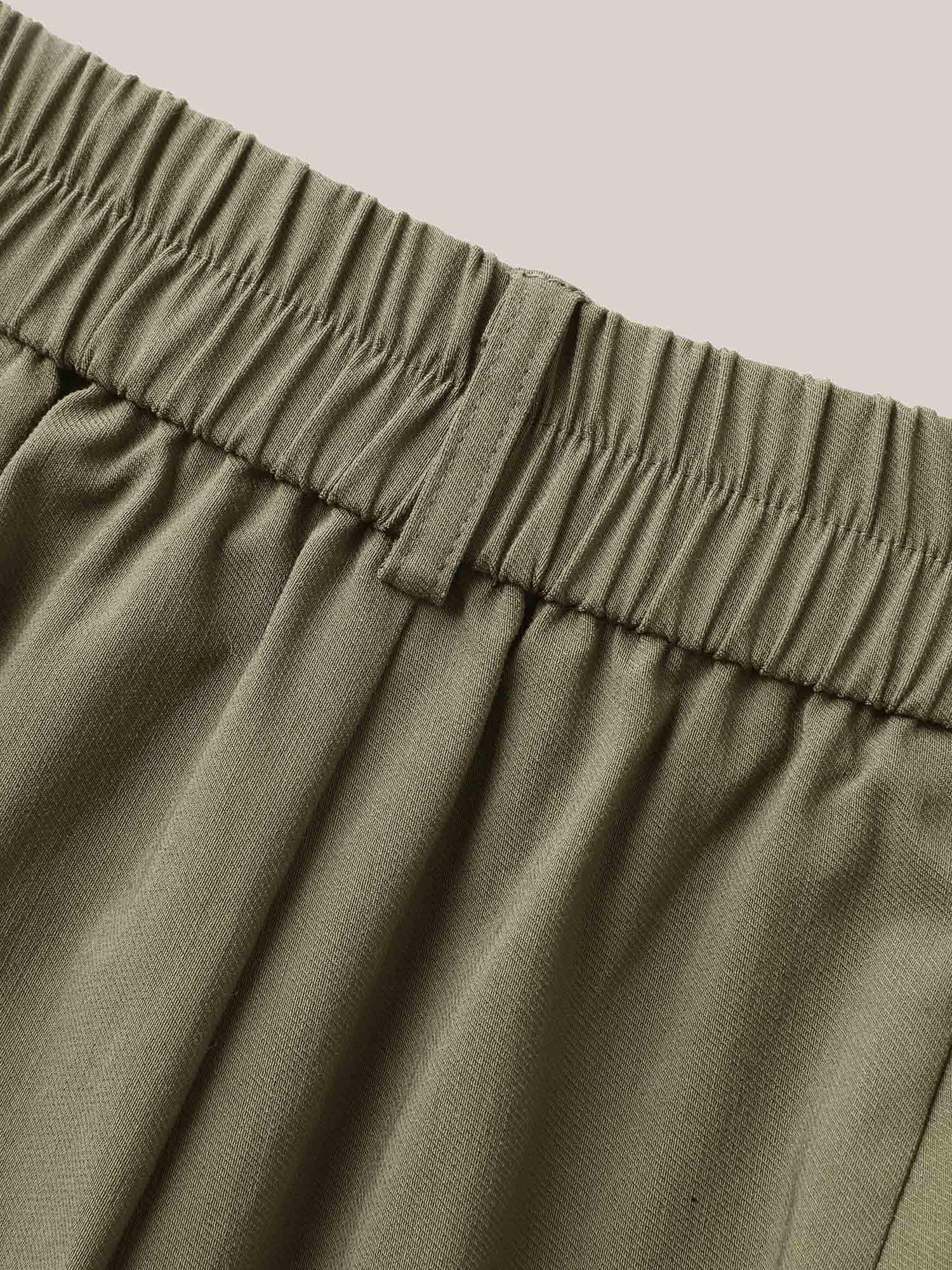 Drawstring Pockets Wide-Leg Pants - Image 7