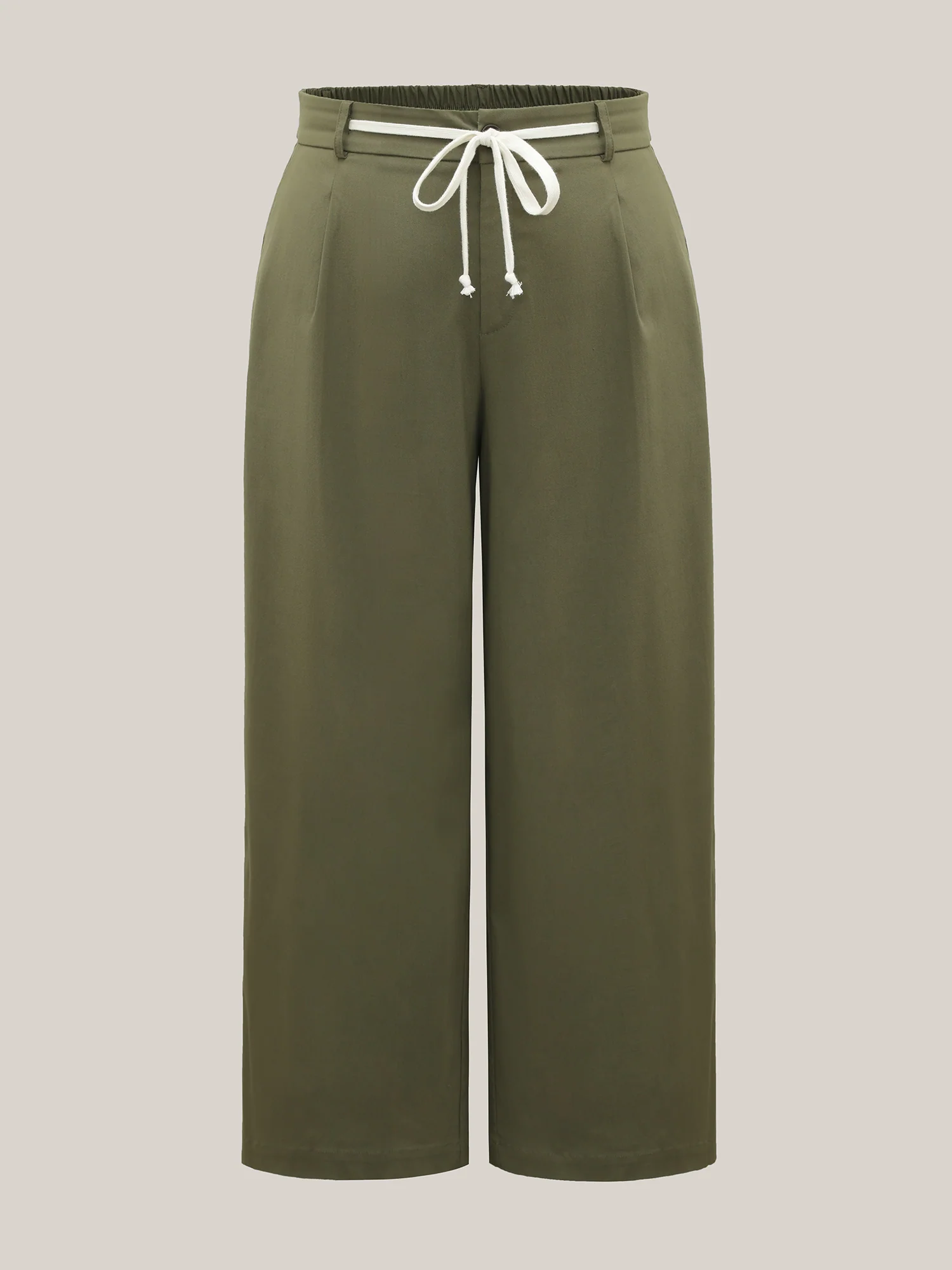 Drawstring Pockets Wide-Leg Pants - Image 8
