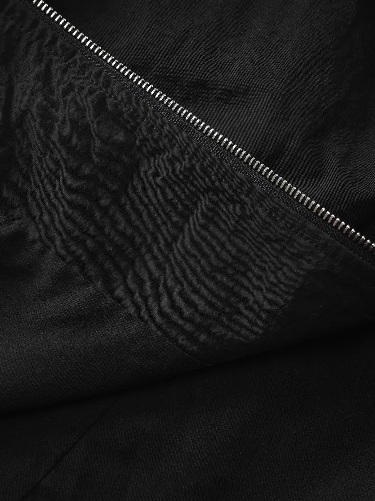 Drawstring Pockets Zipper Long Coat - Image 8