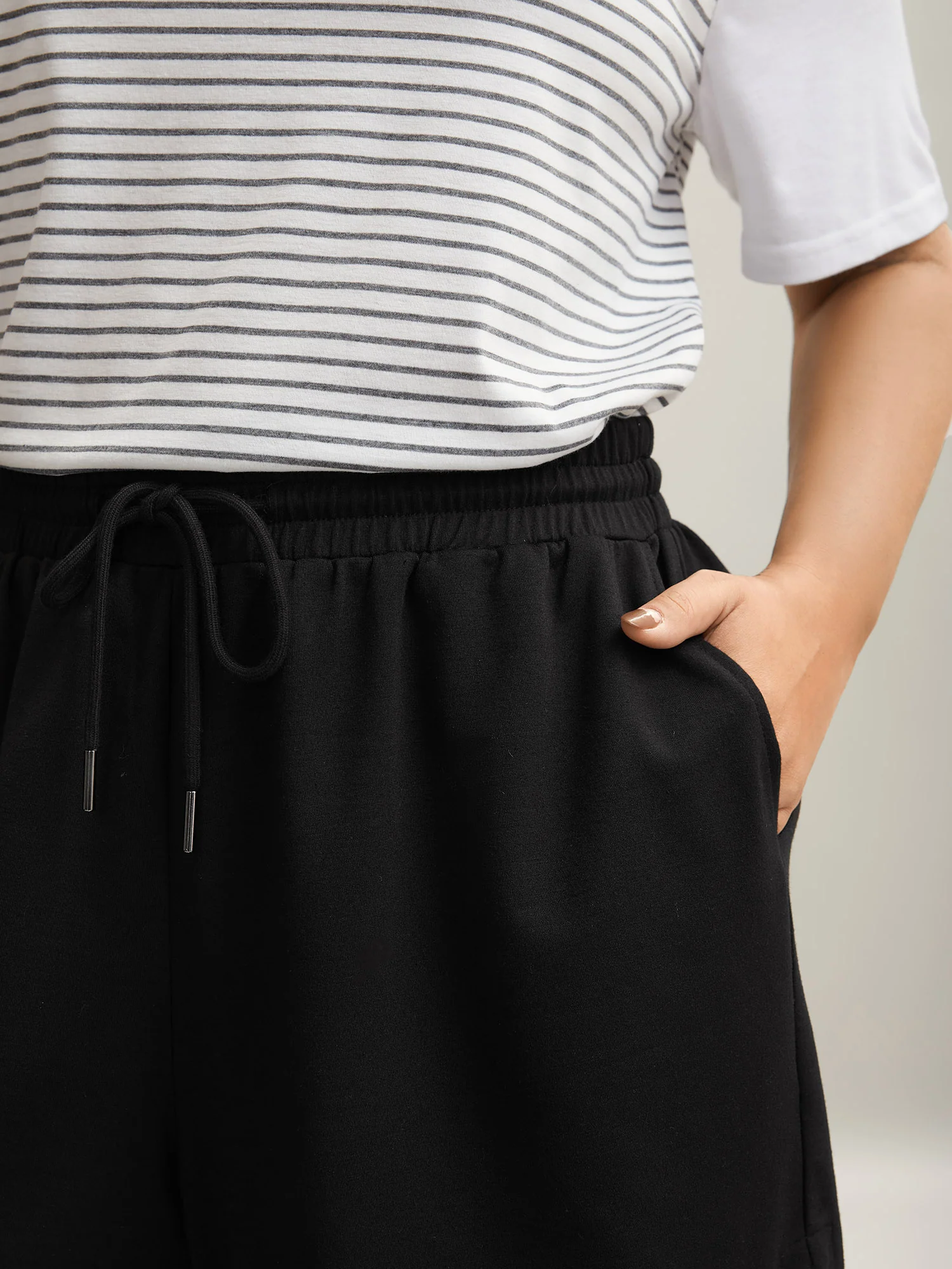 Drawstring Slit Supersoft Pull-On Shorts - Image 2