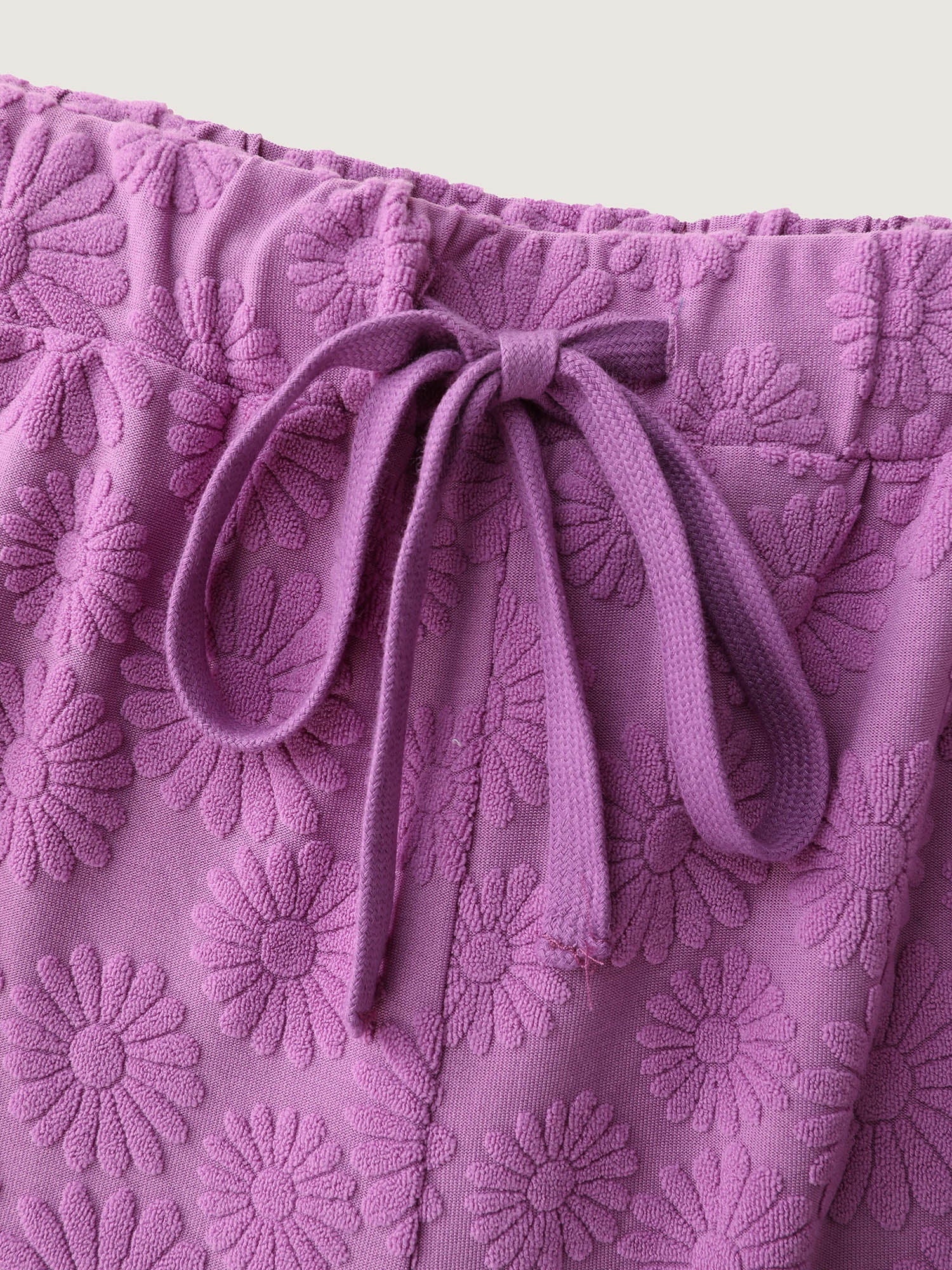 Drawstring Textured Wide-Leg Pants - Image 7
