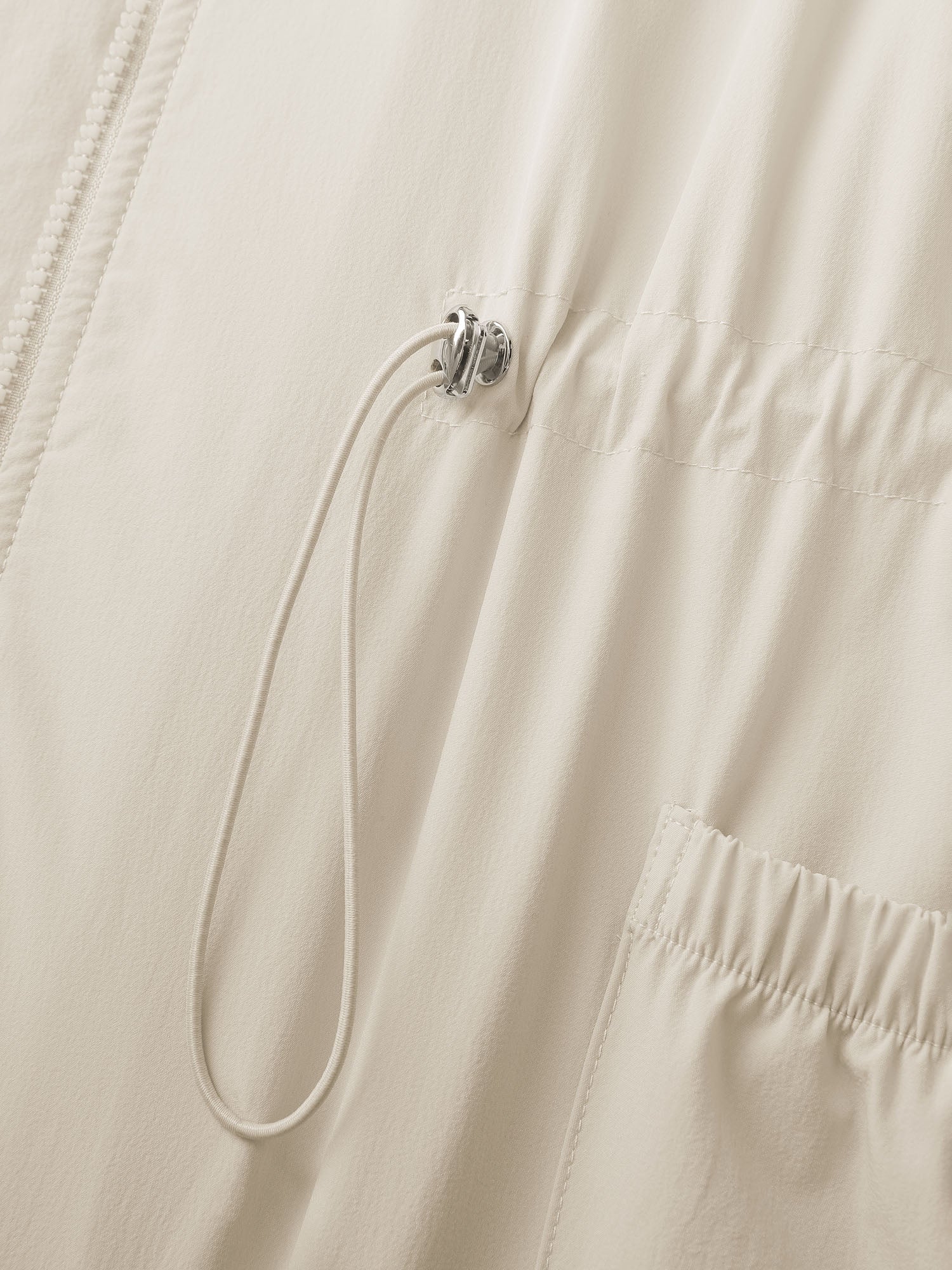 Drawstring Waist Pockets Hooded Coat - Image 7