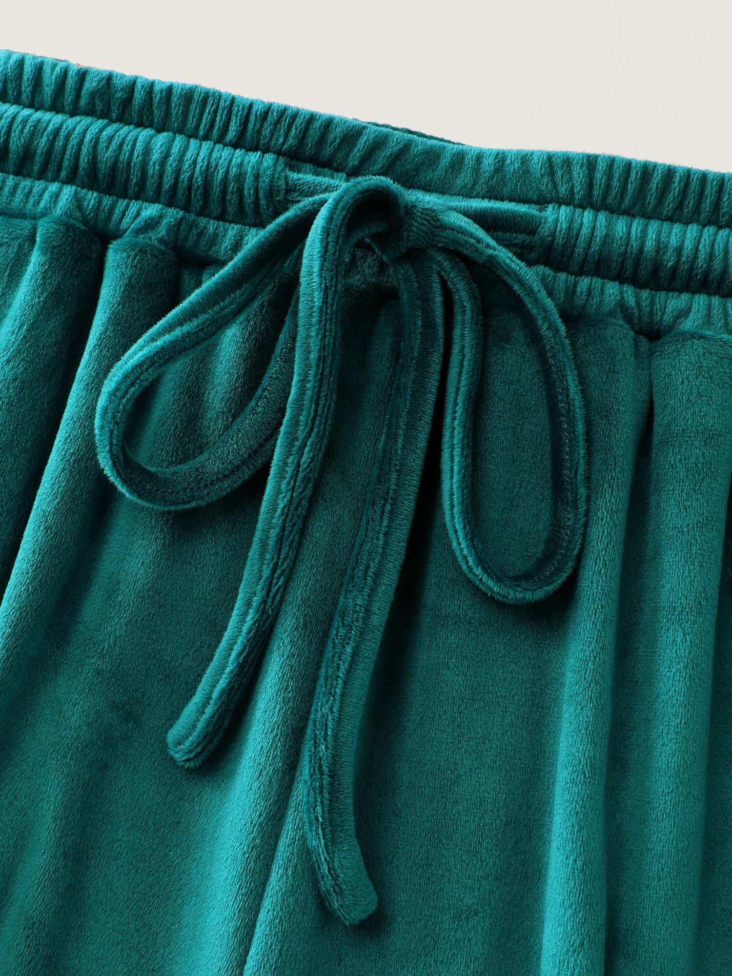 Drawstring Waist Side Pockets Flared Lounge Bottoms - Image 6