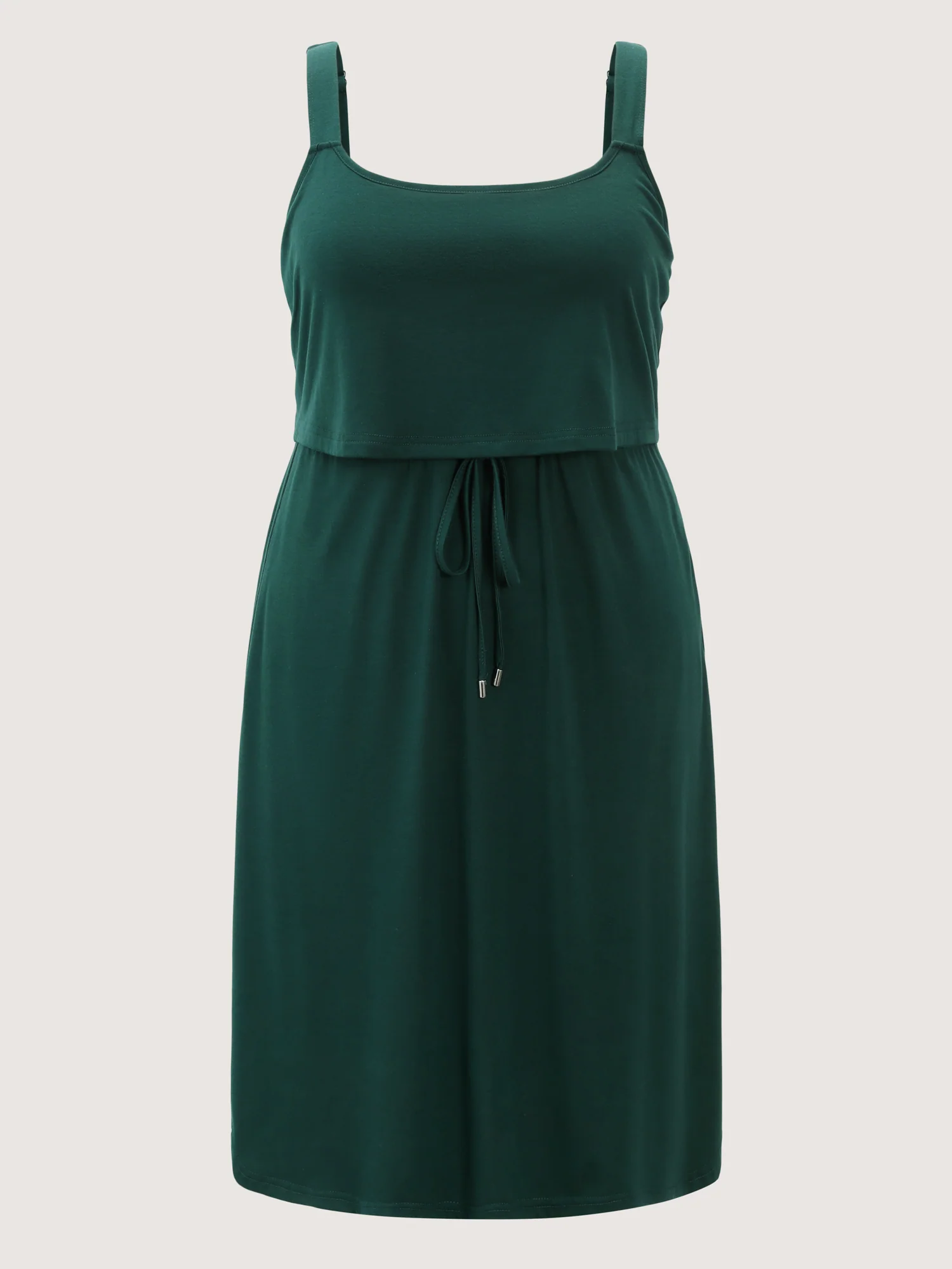 Drawstring Waist Side Slit Cami Mini Dress - Image 10